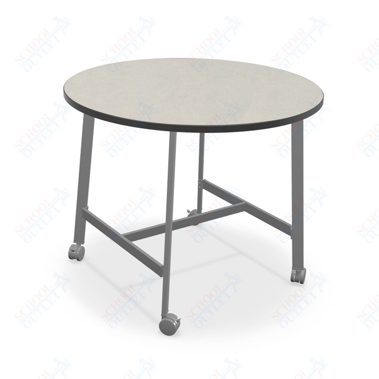 Mooreco Akt Table – 36" Round, Laminate Top, Fixed Height Available in 29"H, 36"H, or 42"H