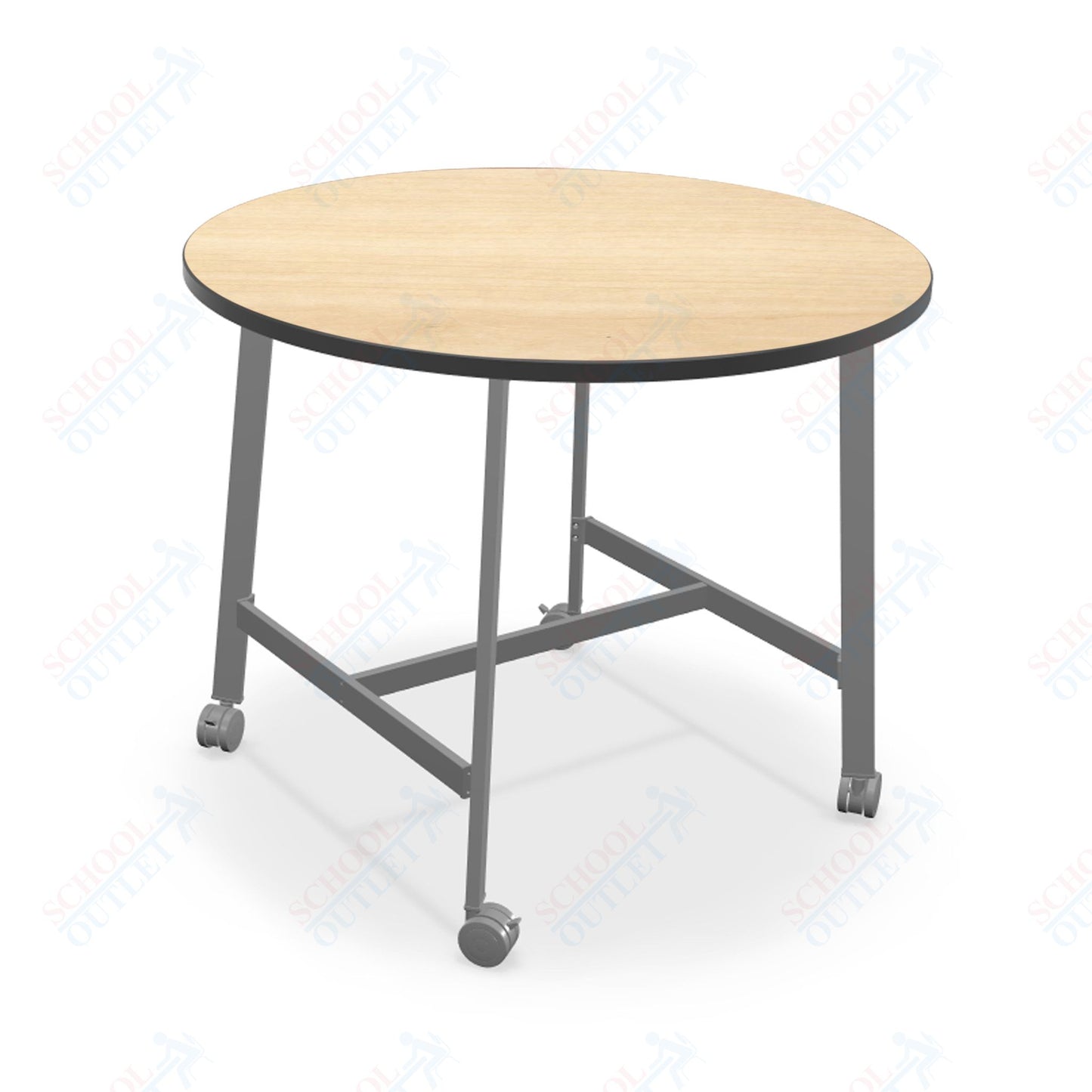 Mooreco Akt Table – 36" Round, Laminate Top, Fixed Height Available in 29"H, 36"H, or 42"H