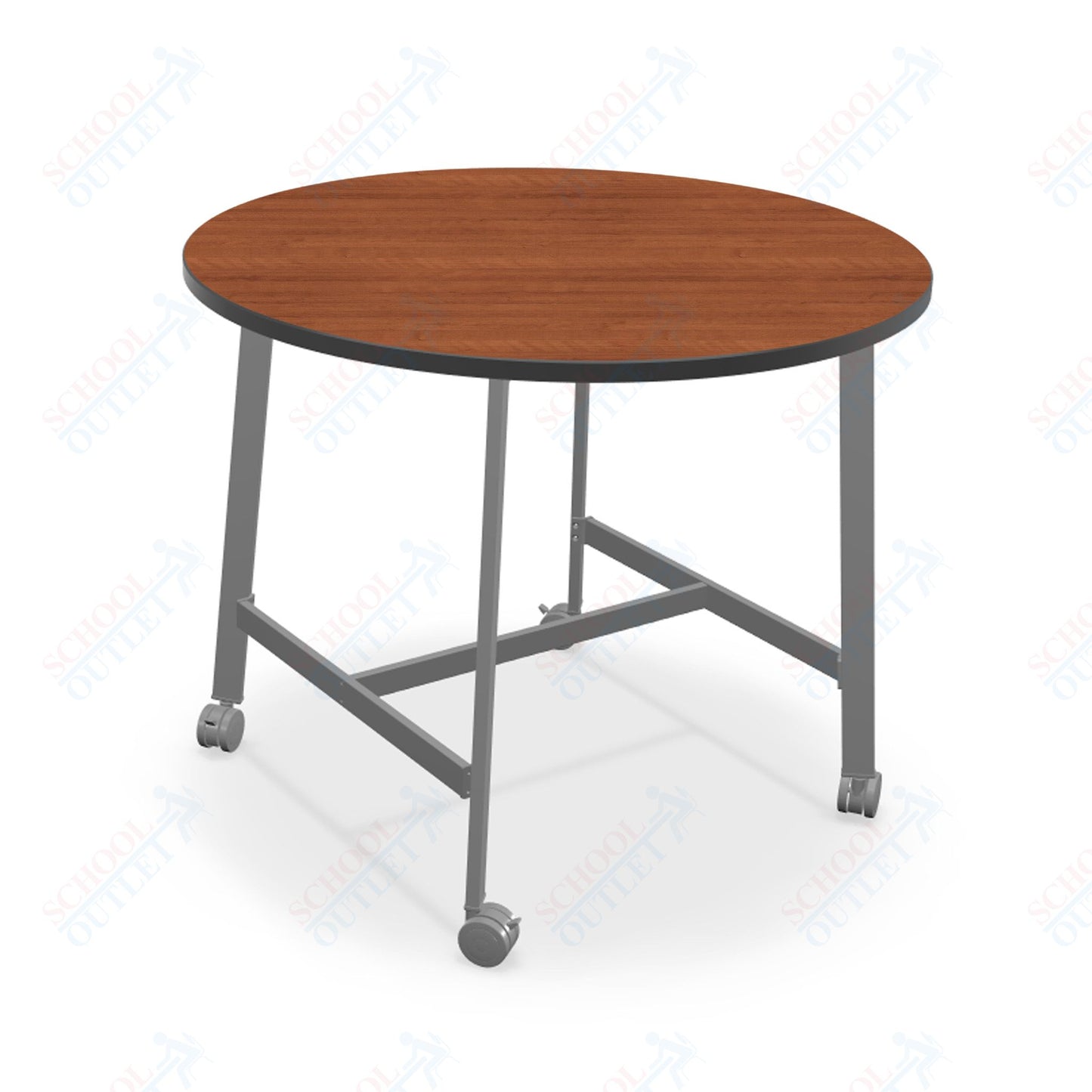 Mooreco Akt Table – 36" Round, Laminate Top, Fixed Height Available in 29"H, 36"H, or 42"H