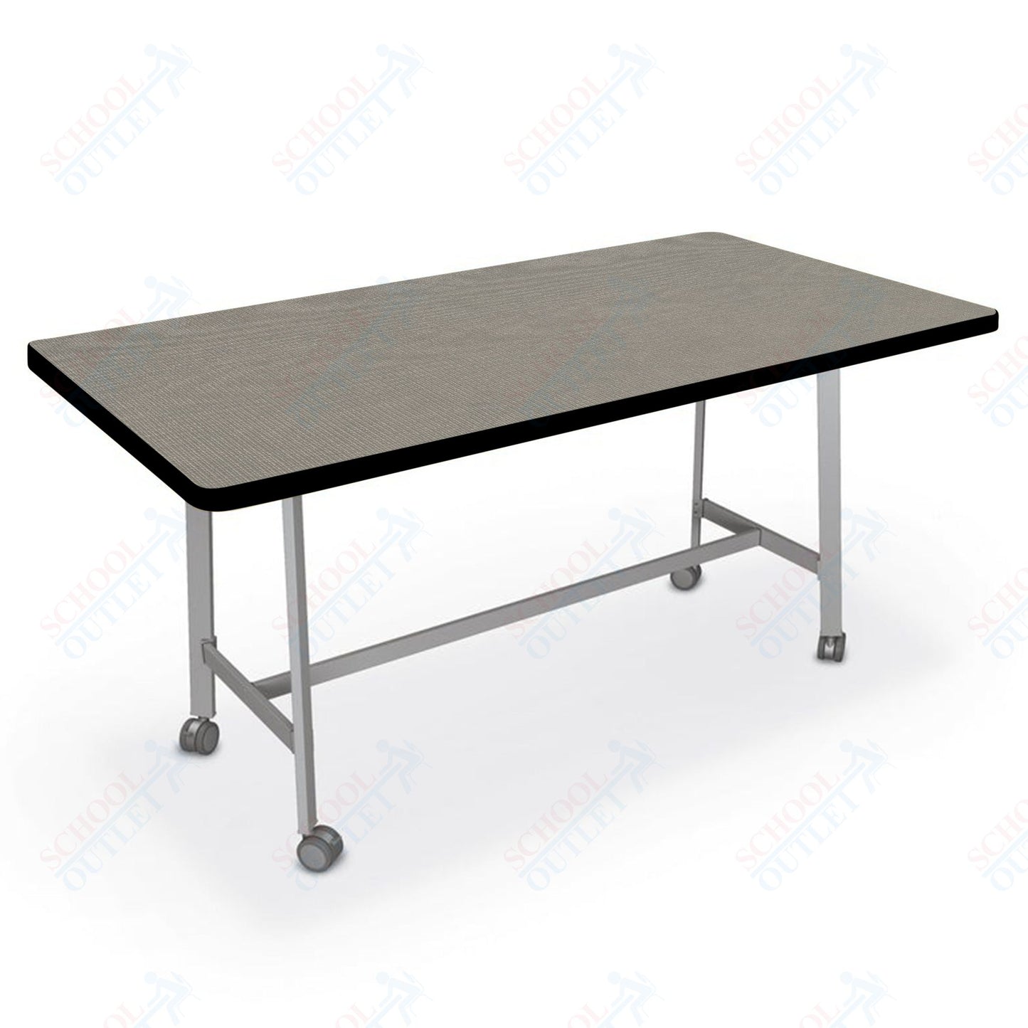 Mooreco Akt Table – 36"D x 72"W Rectangle, Laminate or Butcher Block Top, Fixed Height Available in 29"H, 36"H, or 42"H