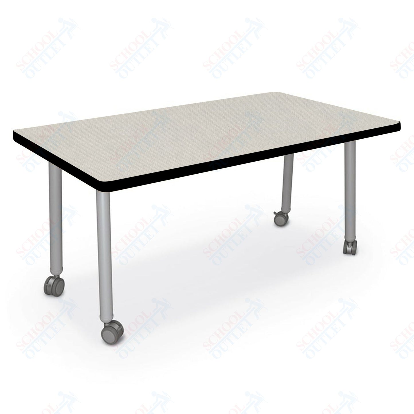 Mooreco Akt Table – 36"D x 72"W Rectangle, Laminate or Butcher Block Top, Fixed Height Available in 29"H, 36"H, or 42"H