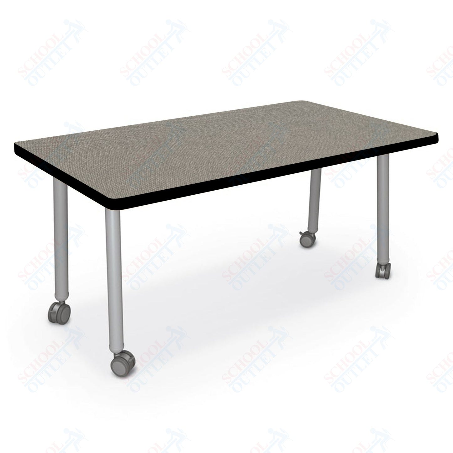Mooreco Akt Table – 36"D x 72"W Rectangle, Laminate or Butcher Block Top, Fixed Height Available in 29"H, 36"H, or 42"H