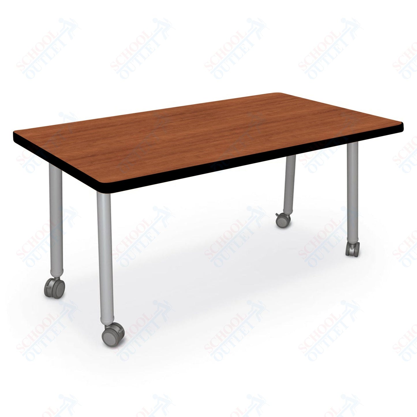 Mooreco Akt Table – 36"D x 72"W Rectangle, Laminate or Butcher Block Top, Fixed Height Available in 29"H, 36"H, or 42"H