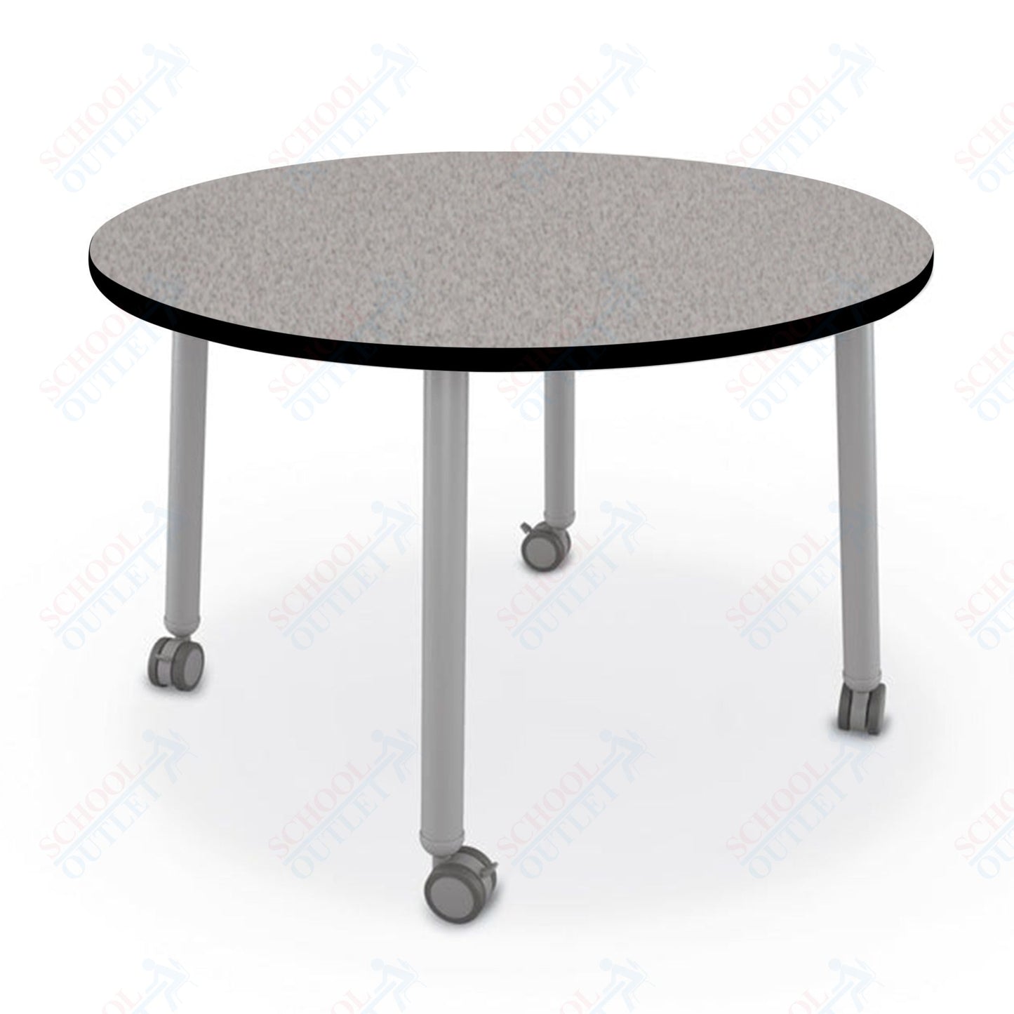 Mooreco Akt Table – 48" Round, Laminate Top, Fixed Height Available in 29"H, 36"H, or 42"H