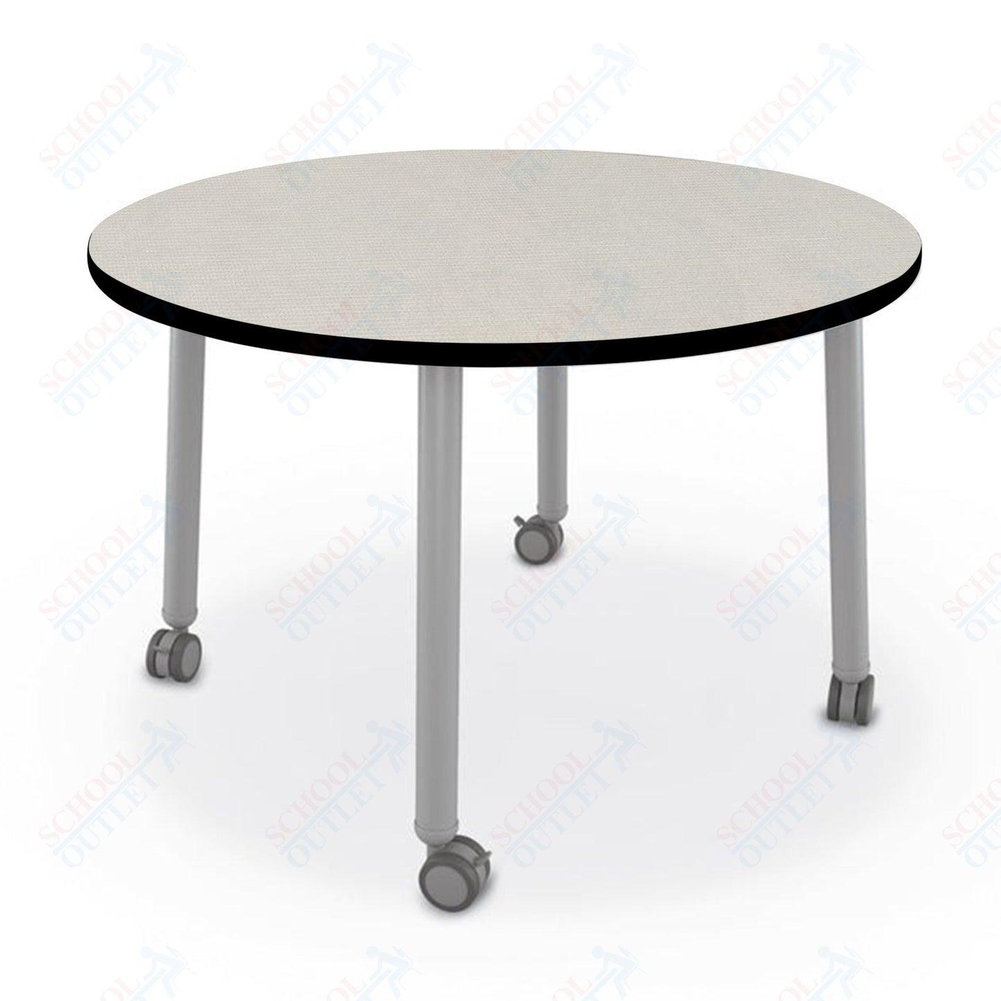 Mooreco Akt Table – 48" Round, Laminate Top, Fixed Height Available in 29"H, 36"H, or 42"H