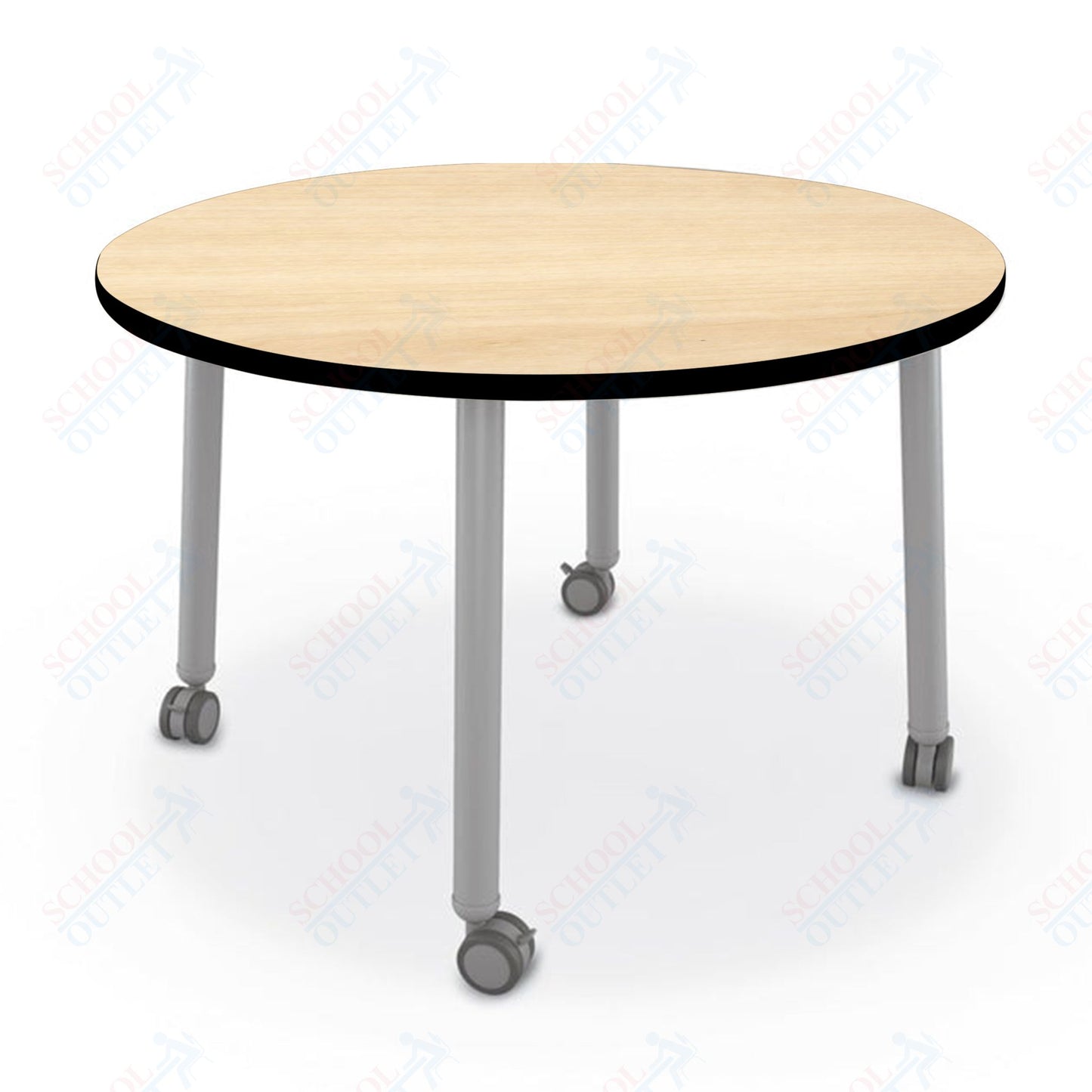 Mooreco Akt Table – 48" Round, Laminate Top, Fixed Height Available in 29"H, 36"H, or 42"H