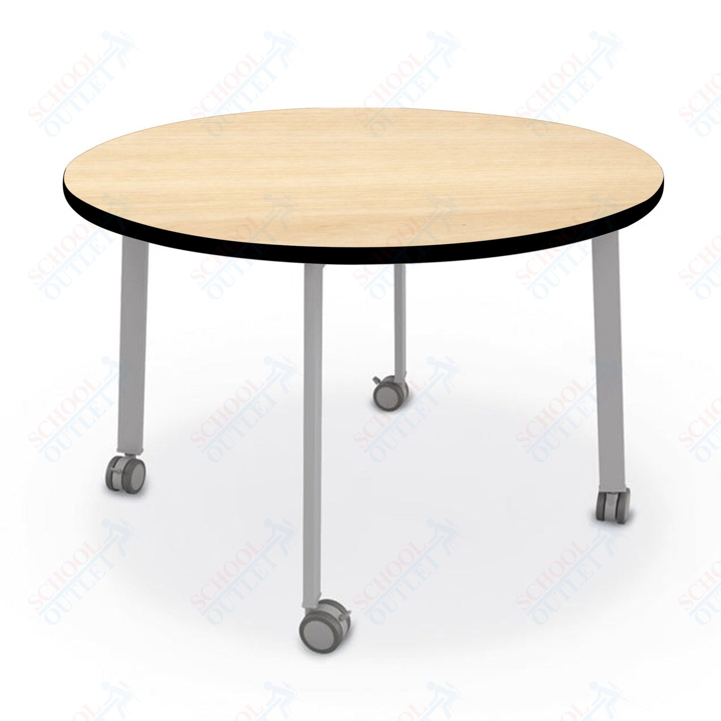 Mooreco Akt Table – 48" Round, Laminate Top, Fixed Height Available in 29"H, 36"H, or 42"H