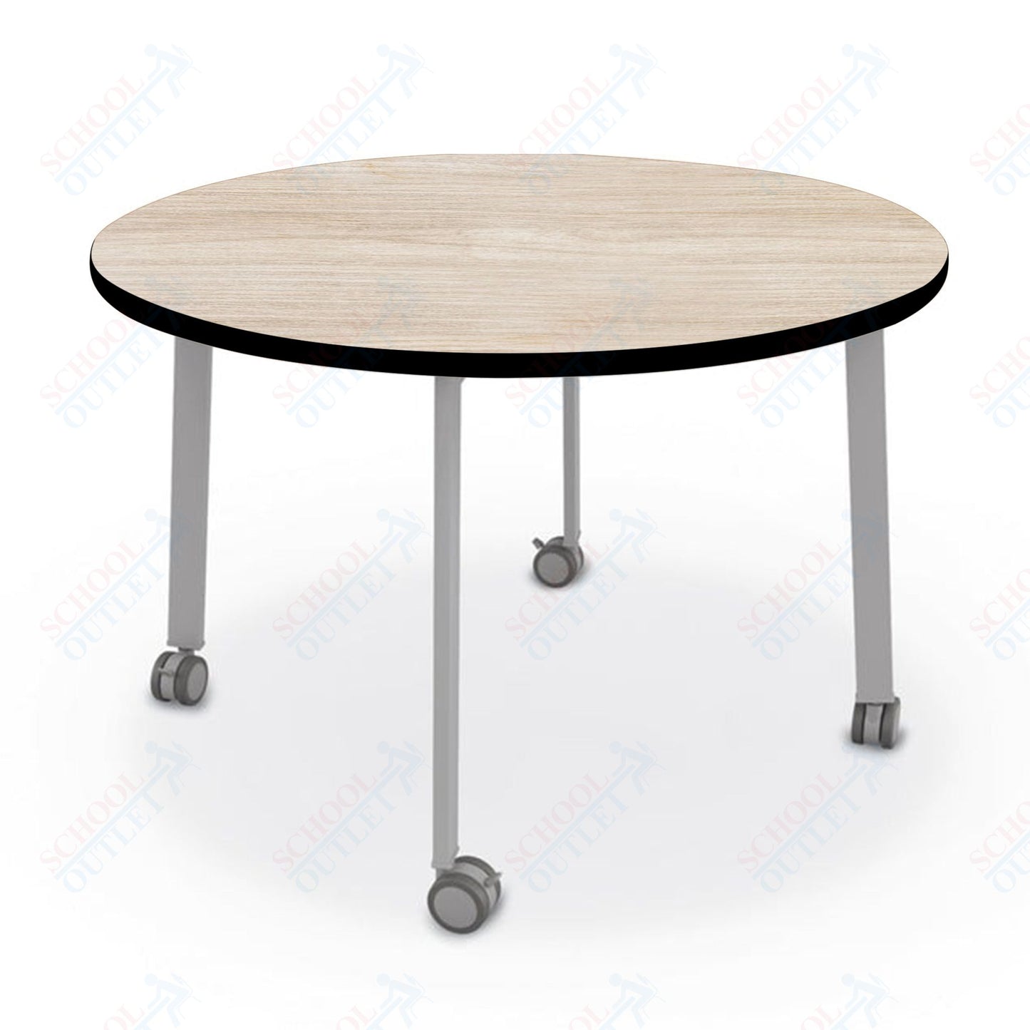 Mooreco Akt Table – 48" Round, Laminate Top, Fixed Height Available in 29"H, 36"H, or 42"H