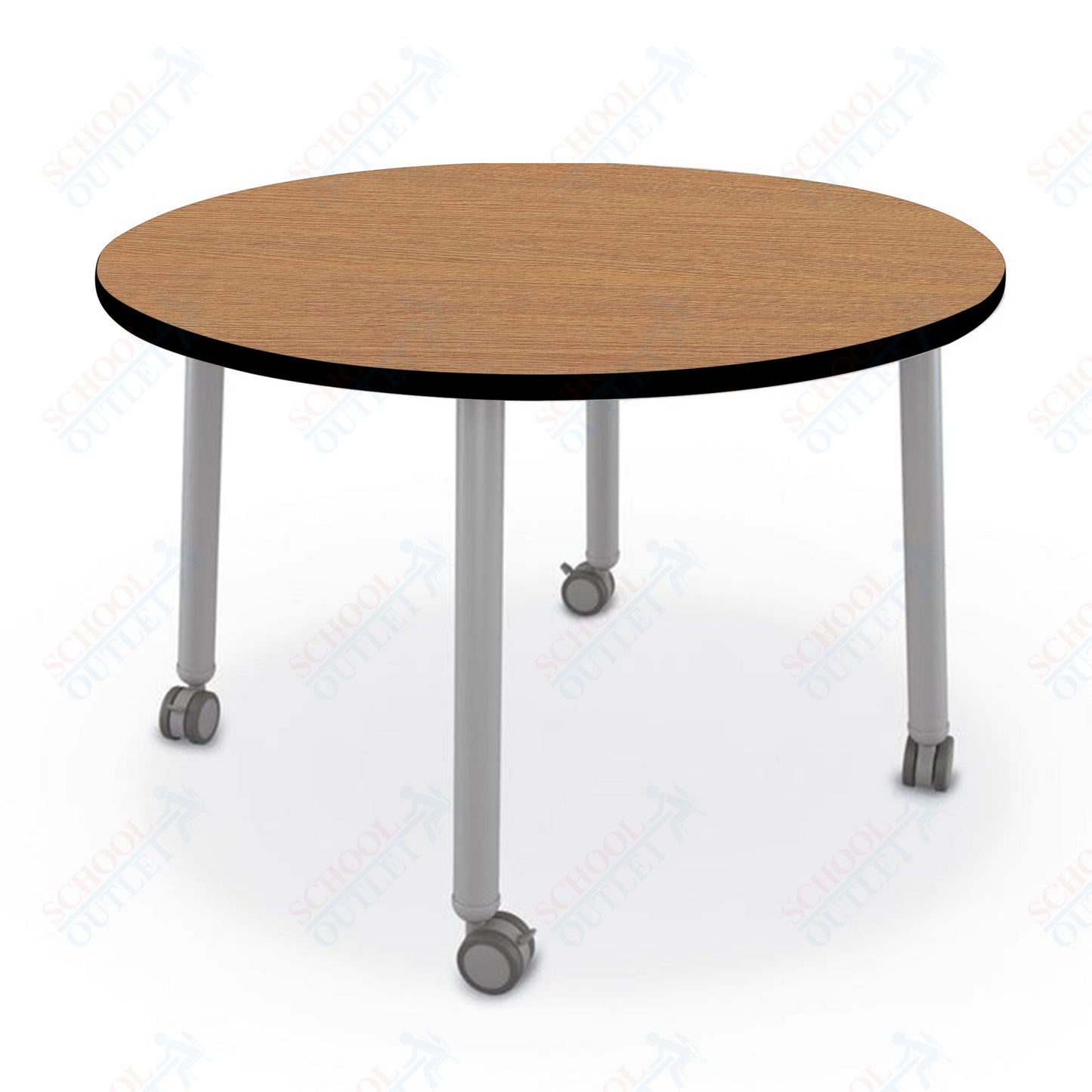 Mooreco Akt Table – 48" Round, Laminate Top, Fixed Height Available in 29"H, 36"H, or 42"H