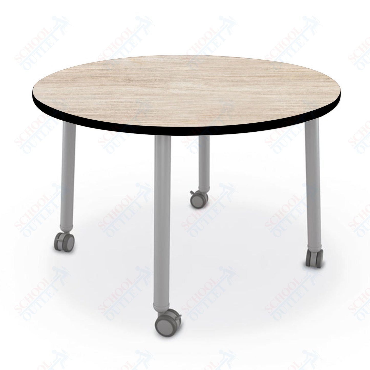 Mooreco Akt Table – 48" Round, Laminate Top, Fixed Height Available in 29"H, 36"H, or 42"H