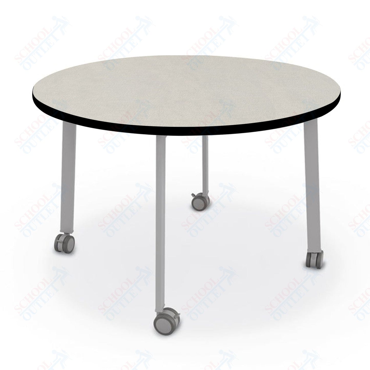 Mooreco Akt Table – 48" Round, Laminate Top, Fixed Height Available in 29"H, 36"H, or 42"H