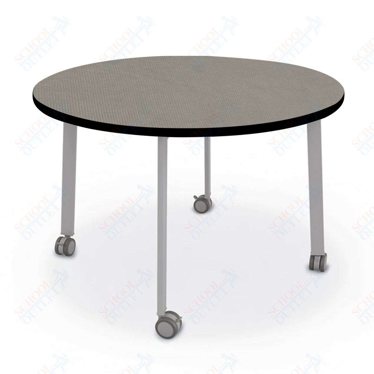 Mooreco Akt Table – 48" Round, Laminate Top, Fixed Height Available in 29"H, 36"H, or 42"H