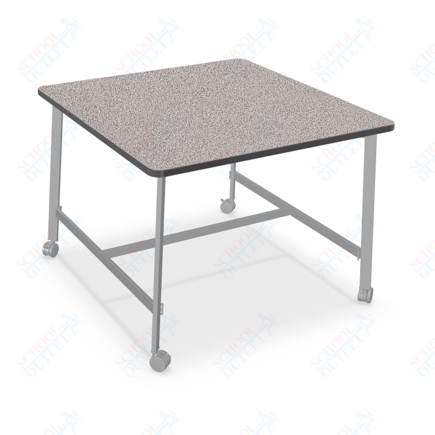 Mooreco Akt Table – 48" Square, Laminate Top, Fixed Height Available in 29"H, 36"H, or 42"H