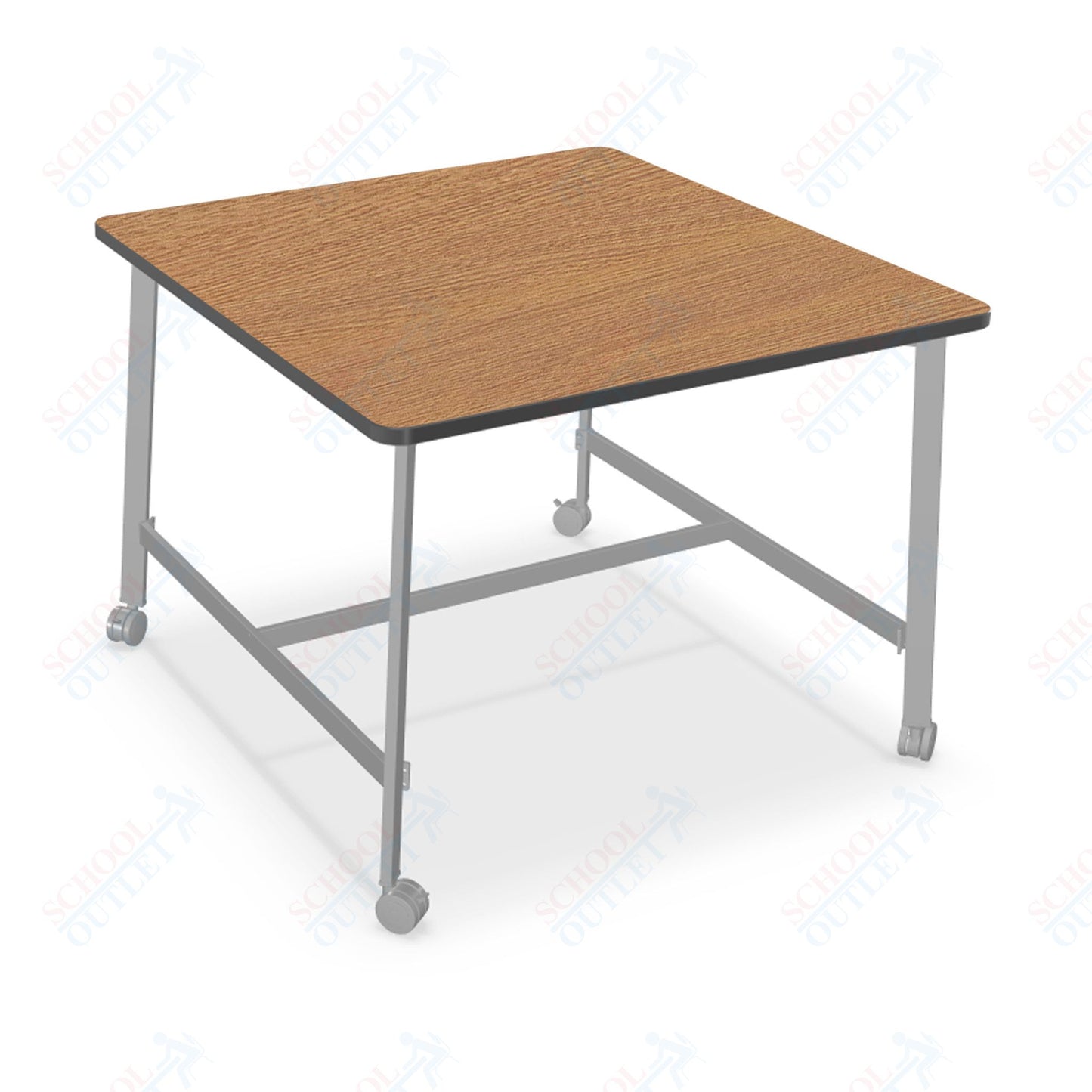 Mooreco Akt Table – 48" Square, Laminate Top, Fixed Height Available in 29"H, 36"H, or 42"H