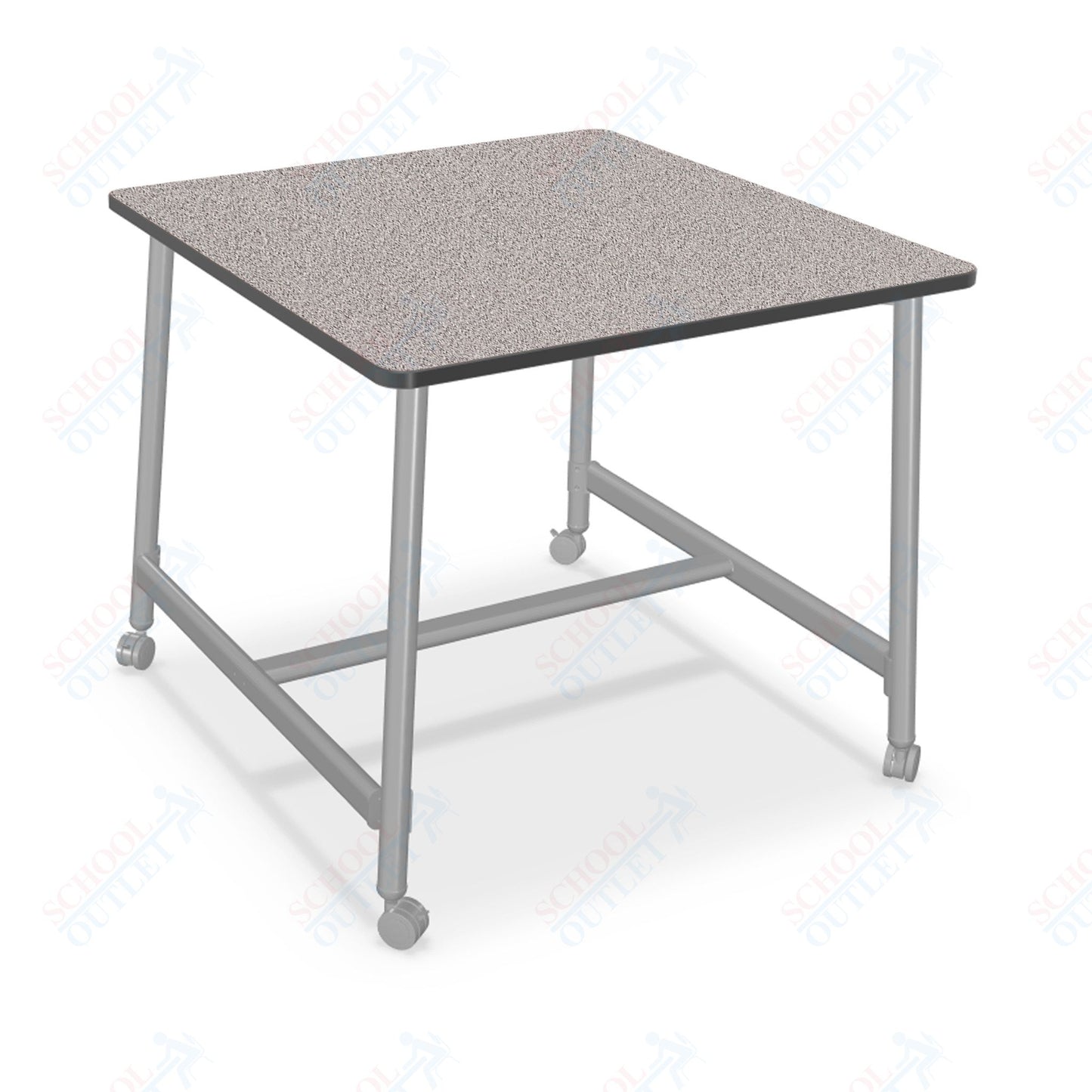 Mooreco Akt Table – 48" Square, Laminate Top, Fixed Height Available in 29"H, 36"H, or 42"H