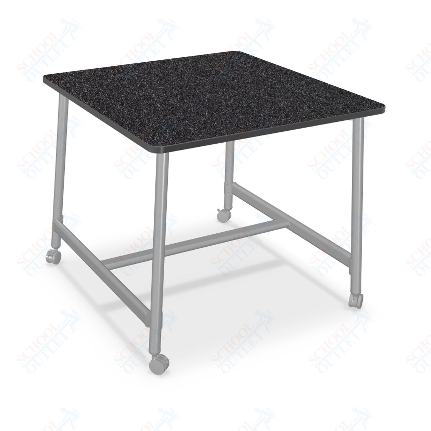 Mooreco Akt Table – 48" Square, Laminate Top, Fixed Height Available in 29"H, 36"H, or 42"H