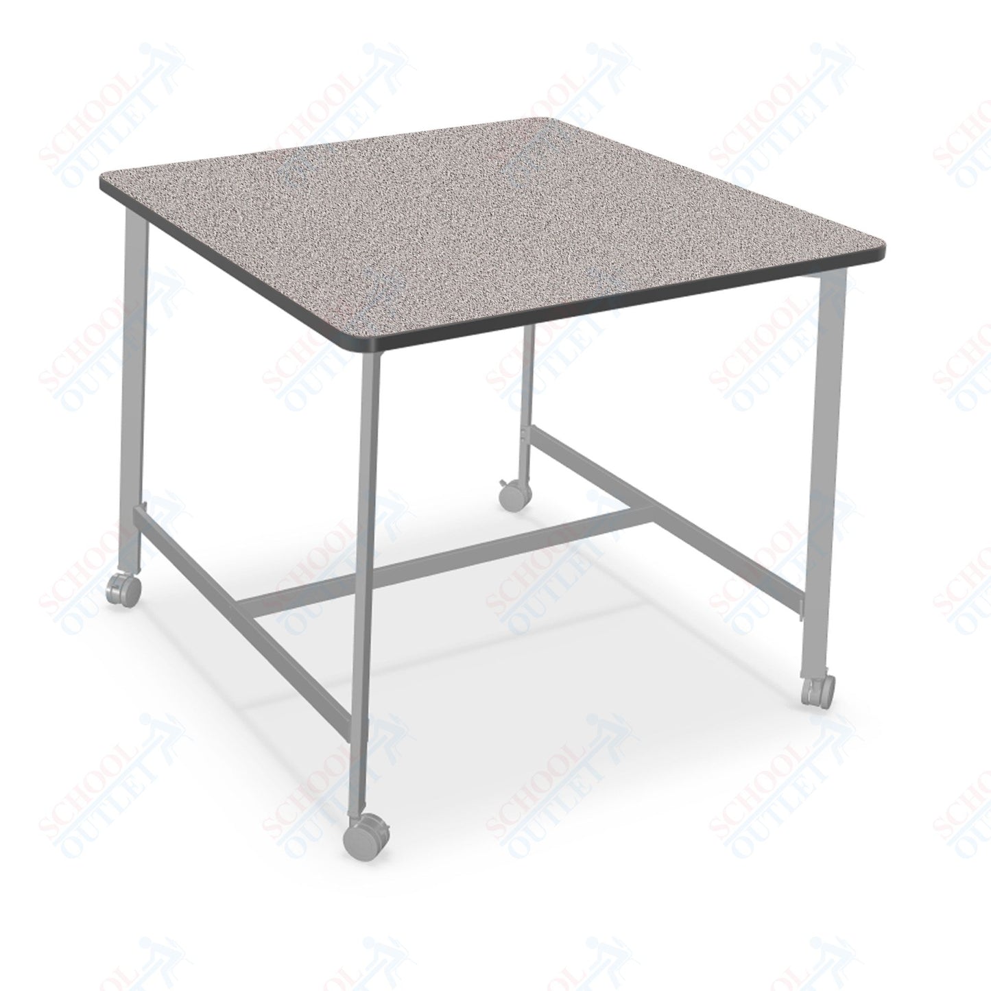 Mooreco Akt Table – 48" Square, Laminate Top, Fixed Height Available in 29"H, 36"H, or 42"H