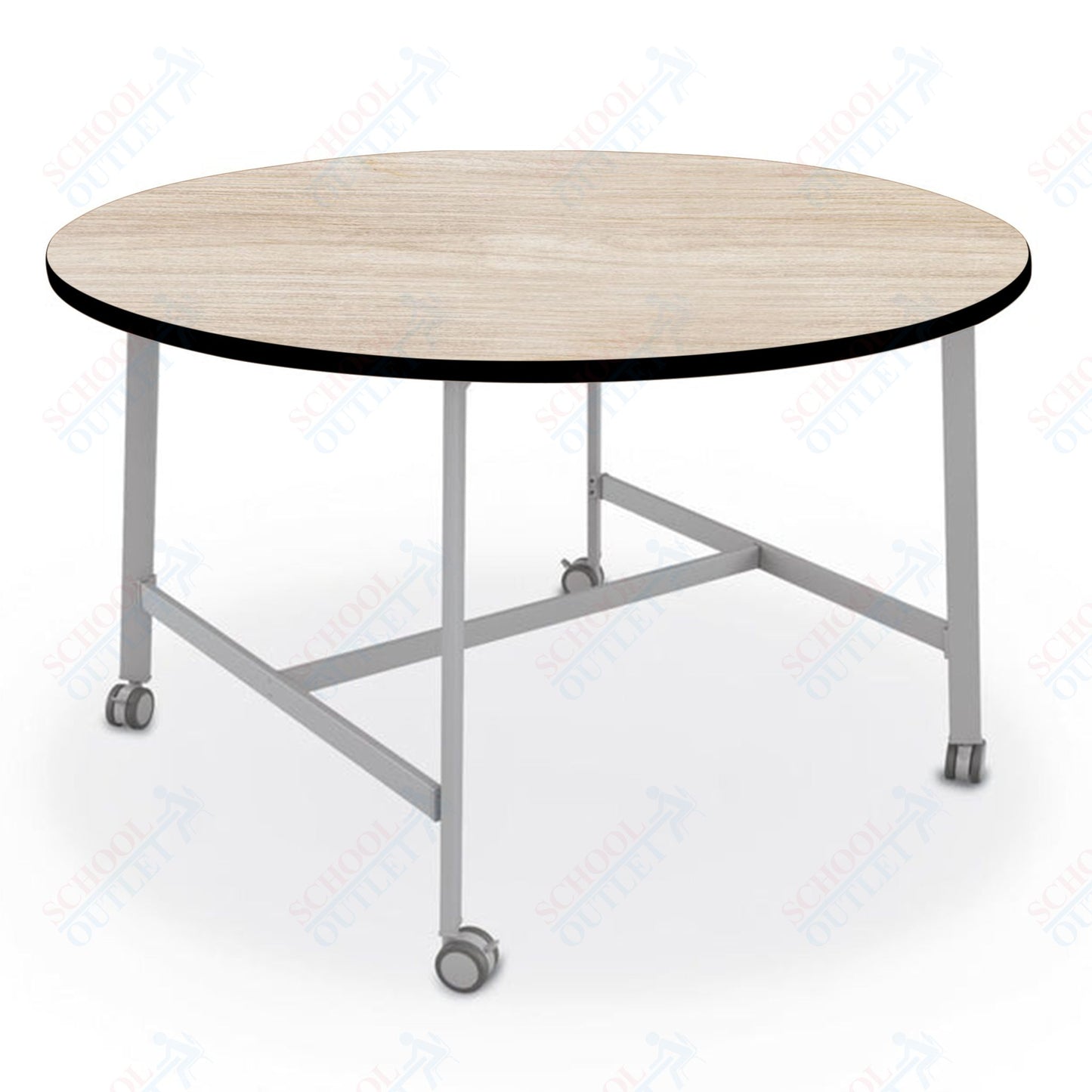 Mooreco Akt Table – 60" Round, Laminate Top, Fixed Height Available in 29"H, 36"H, or 42"H