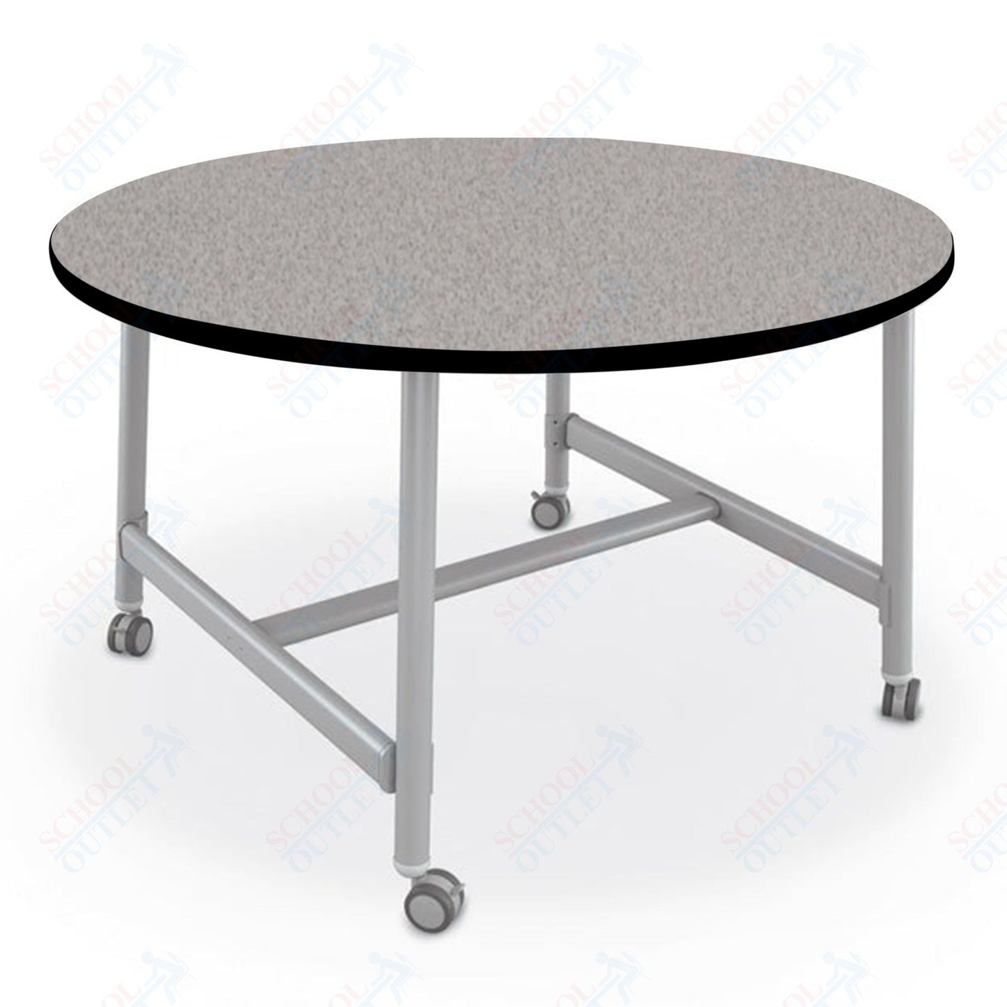 Mooreco Akt Table – 60" Round, Laminate Top, Fixed Height Available in 29"H, 36"H, or 42"H