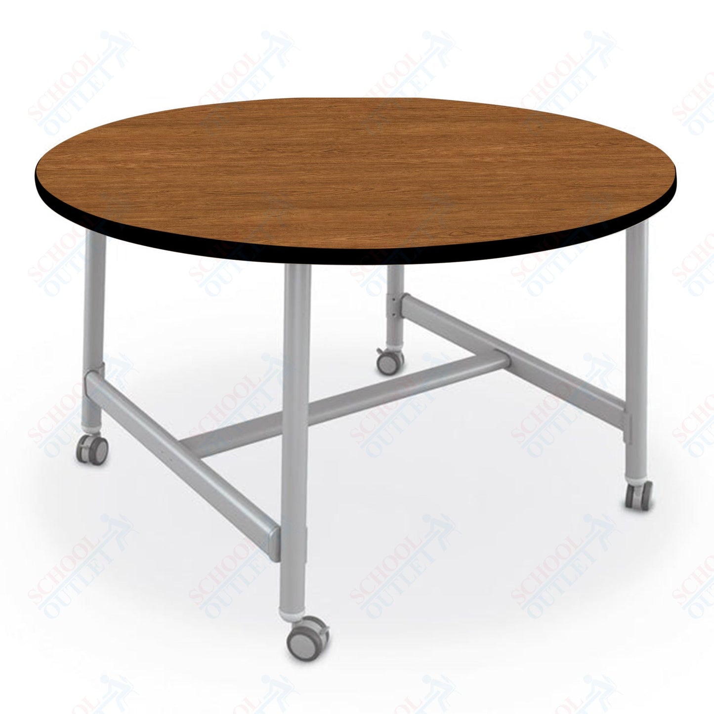 Mooreco Akt Table – 60" Round, Laminate Top, Fixed Height Available in 29"H, 36"H, or 42"H