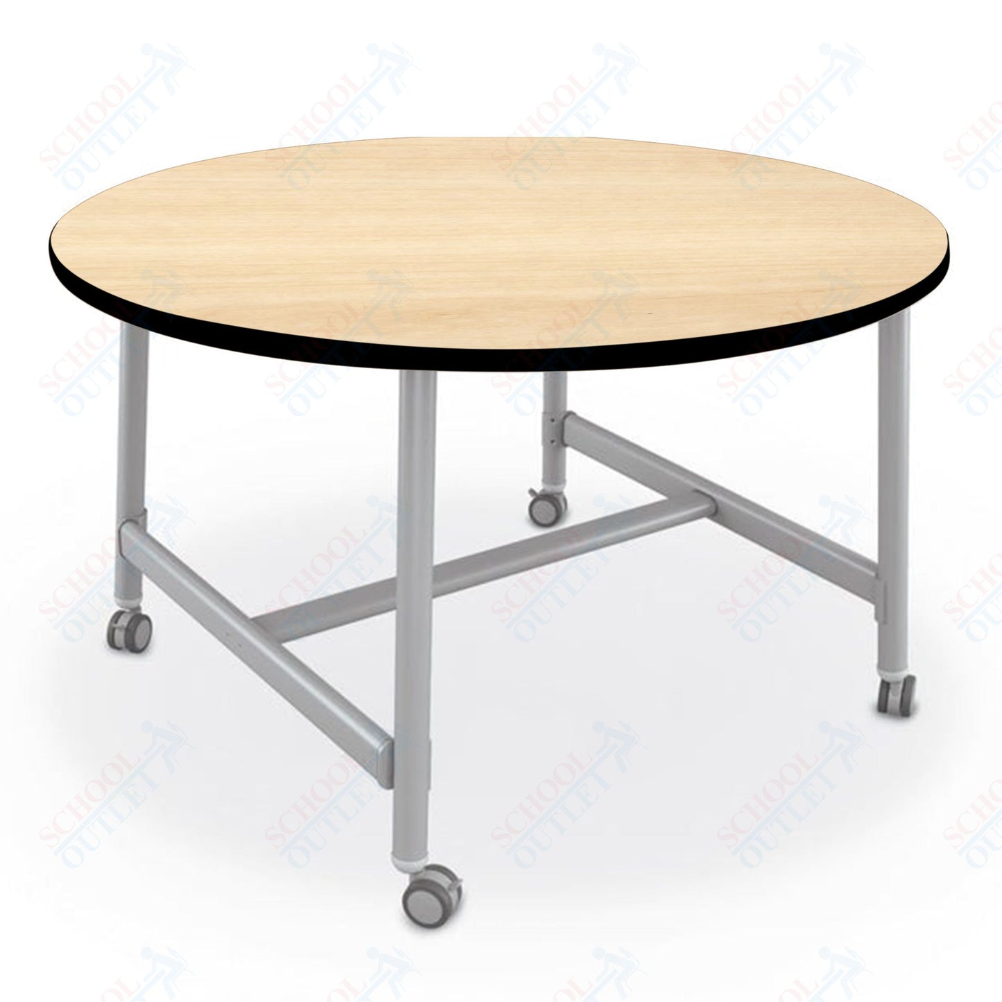 Mooreco Akt Table – 60" Round, Laminate Top, Fixed Height Available in 29"H, 36"H, or 42"H