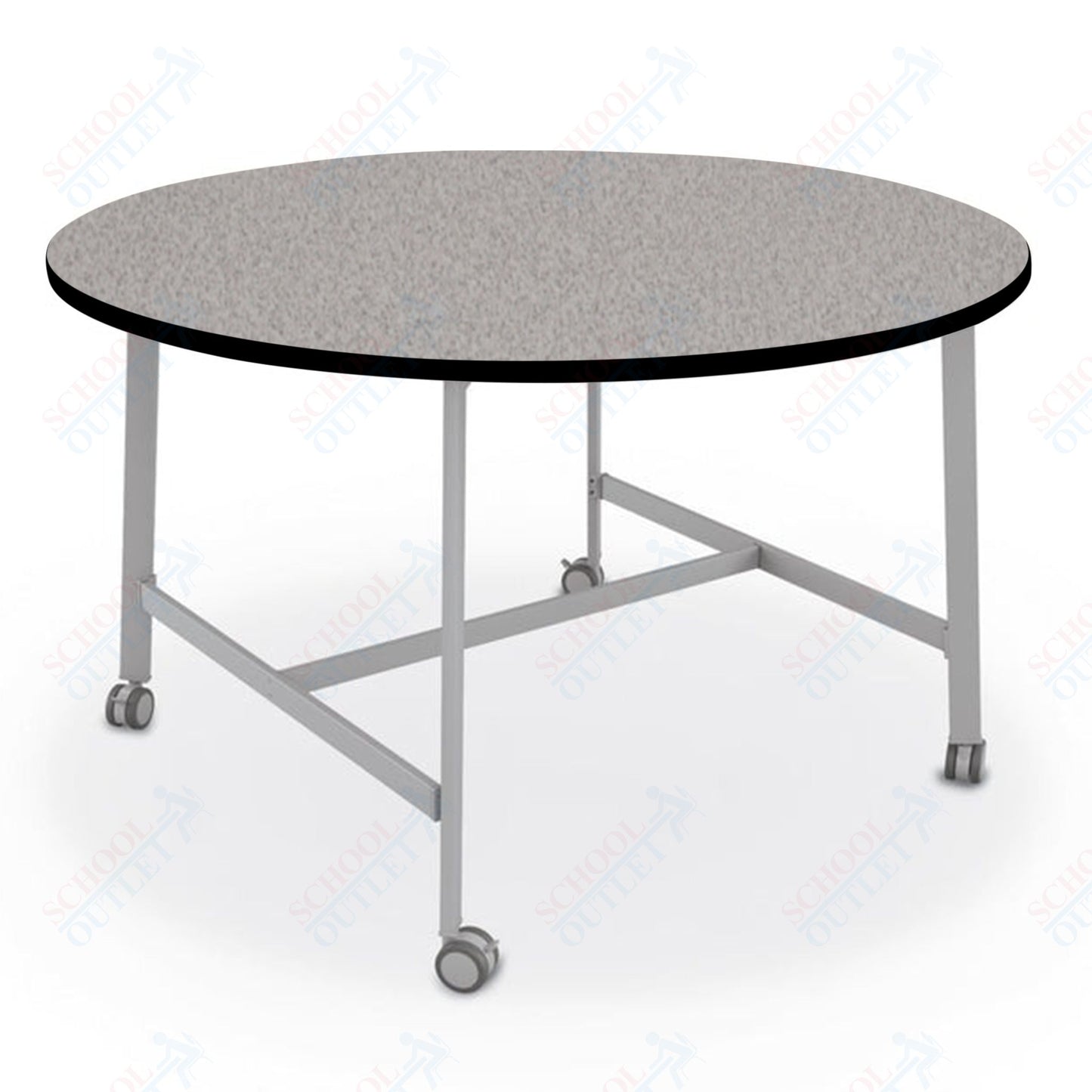 Mooreco Akt Table – 60" Round, Laminate Top, Fixed Height Available in 29"H, 36"H, or 42"H