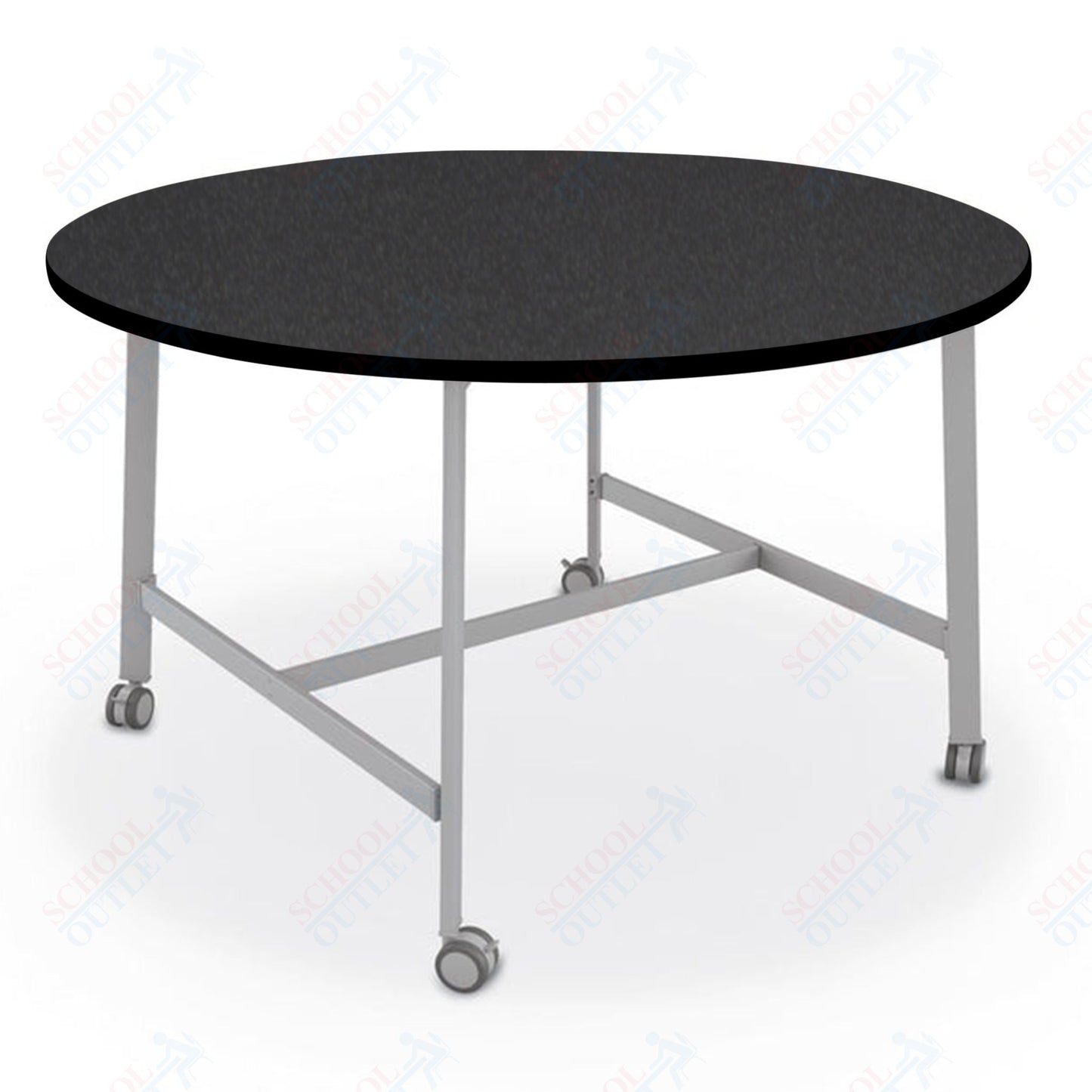 Mooreco Akt Table – 60" Round, Laminate Top, Fixed Height Available in 29"H, 36"H, or 42"H