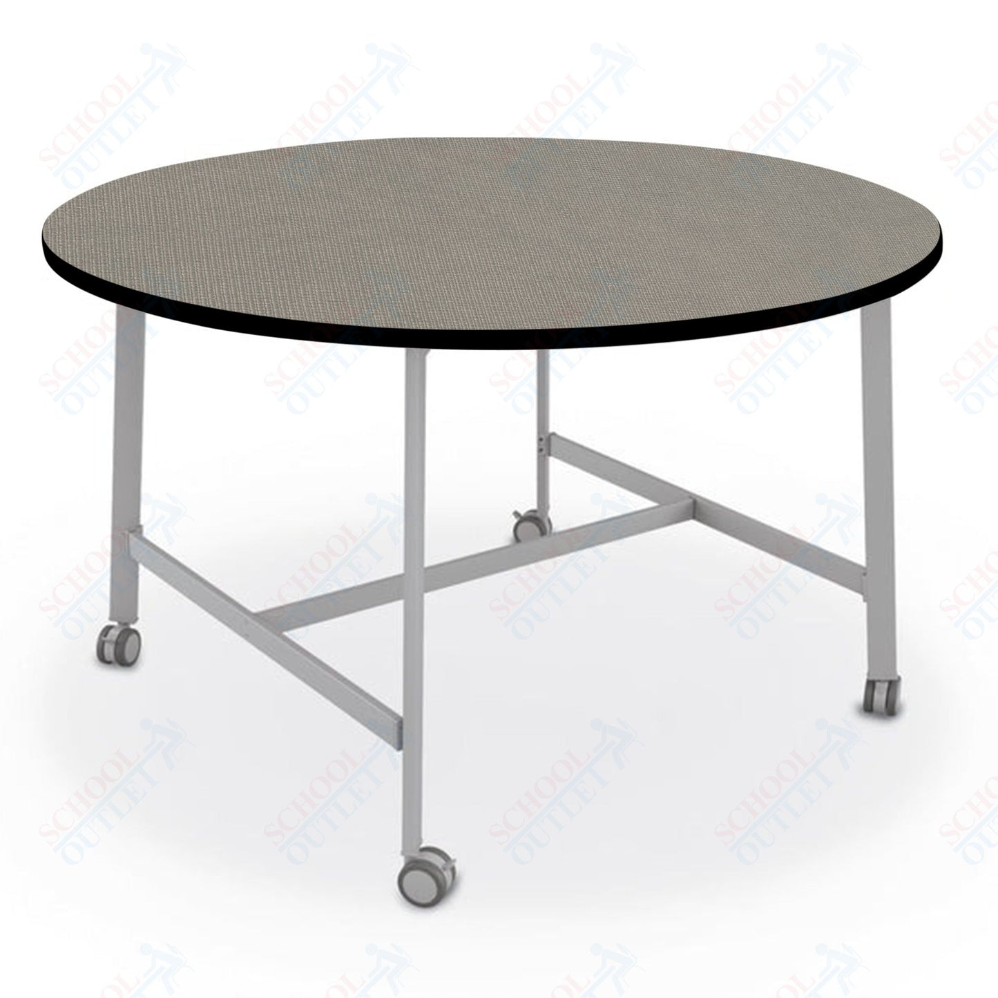 Mooreco Akt Table – 60" Round, Laminate Top, Fixed Height Available in 29"H, 36"H, or 42"H