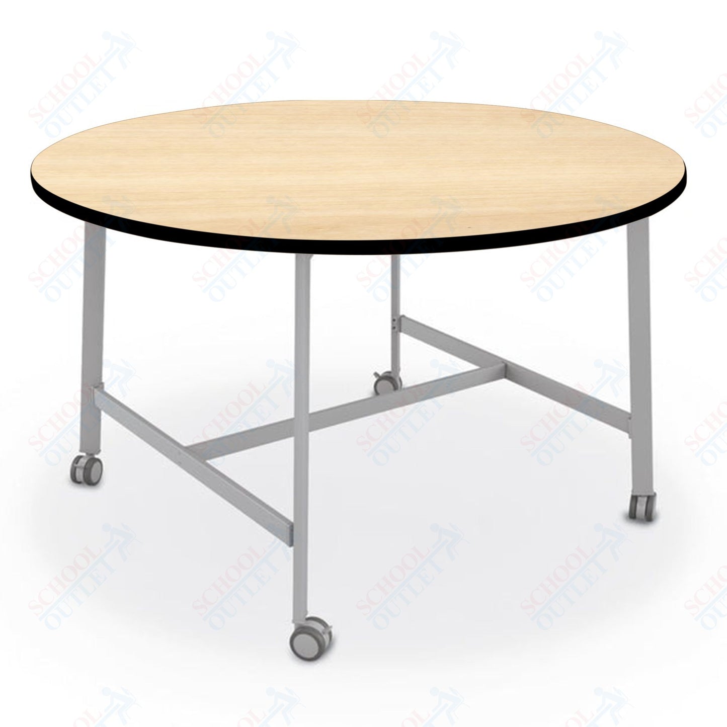 Mooreco Akt Table – 60" Round, Laminate Top, Fixed Height Available in 29"H, 36"H, or 42"H