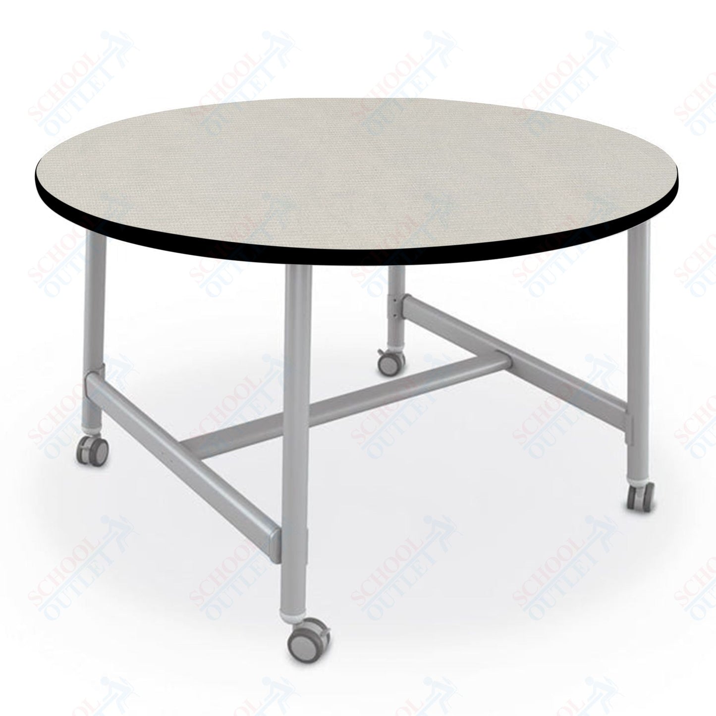 Mooreco Akt Table – 60" Round, Laminate Top, Fixed Height Available in 29"H, 36"H, or 42"H