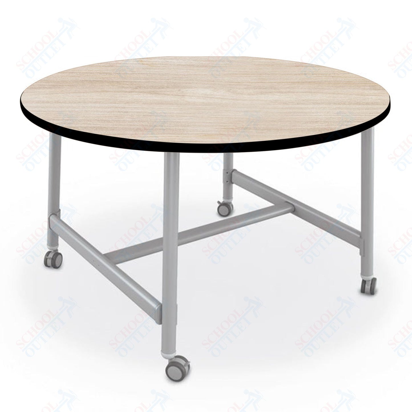 Mooreco Akt Table – 60" Round, Laminate Top, Fixed Height Available in 29"H, 36"H, or 42"H