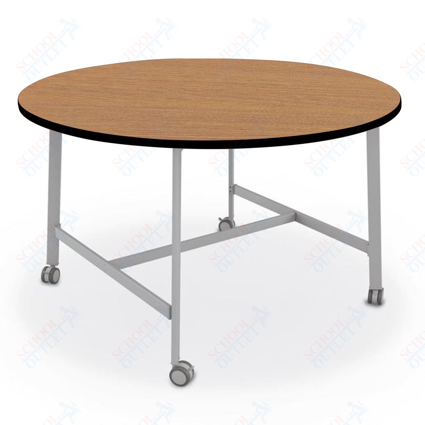 Mooreco Akt Table – 60" Round, Laminate Top, Fixed Height Available in 29"H, 36"H, or 42"H