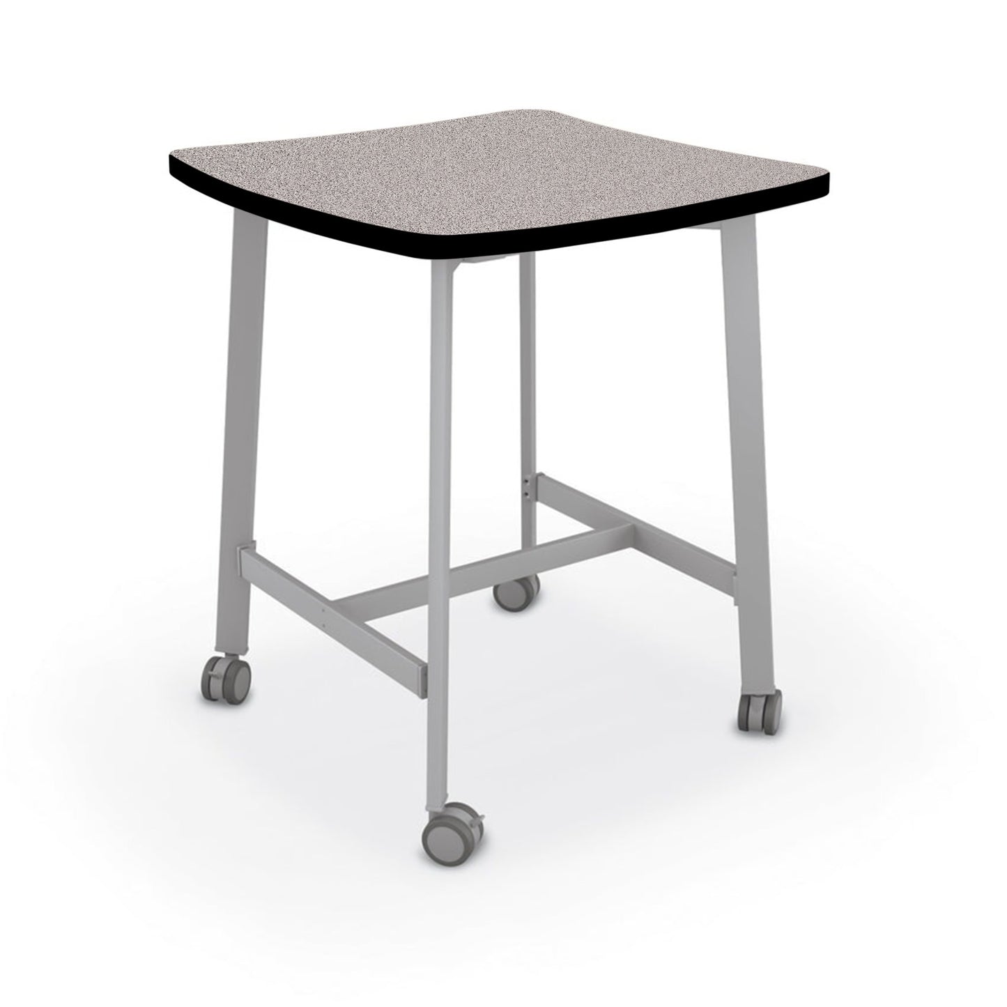 Mooreco Akt Table – Wavy Square, Laminate Top, Fixed Height Available in 29"H, 36"H, or 42"H