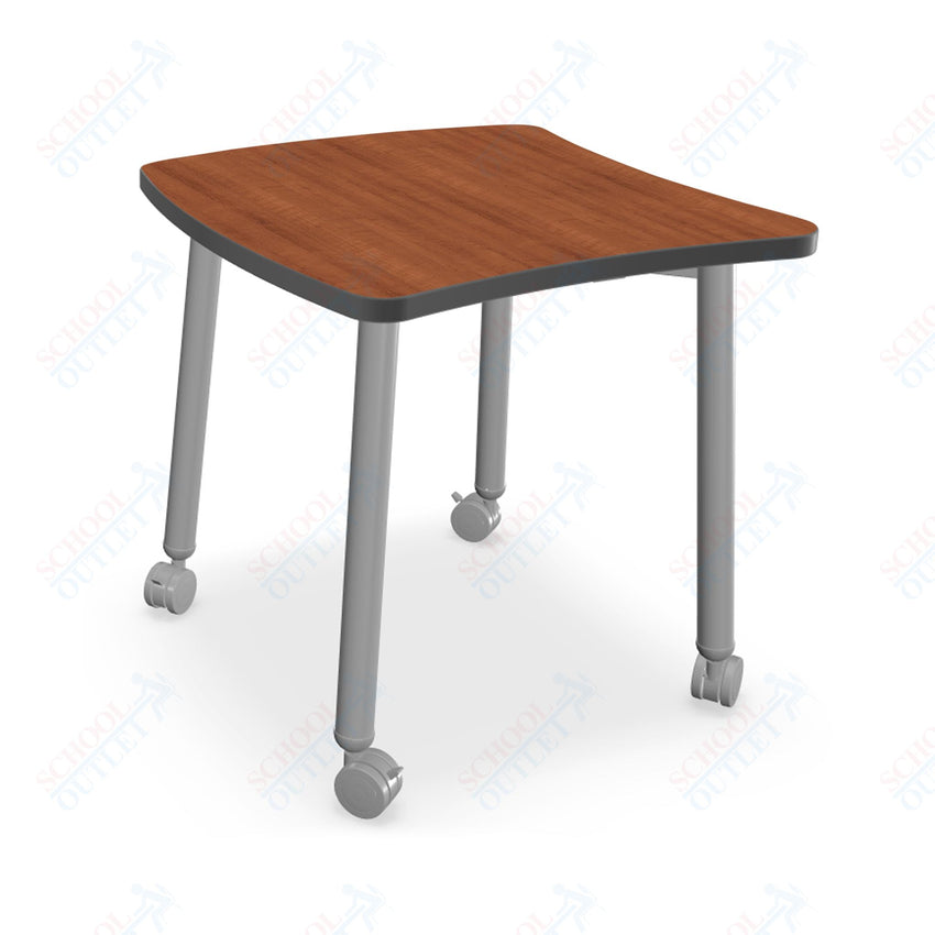 Mooreco Akt Table – Wavy Square, Laminate Top, Fixed Height Available in 29"H, 36"H, or 42"H - SchoolOutlet