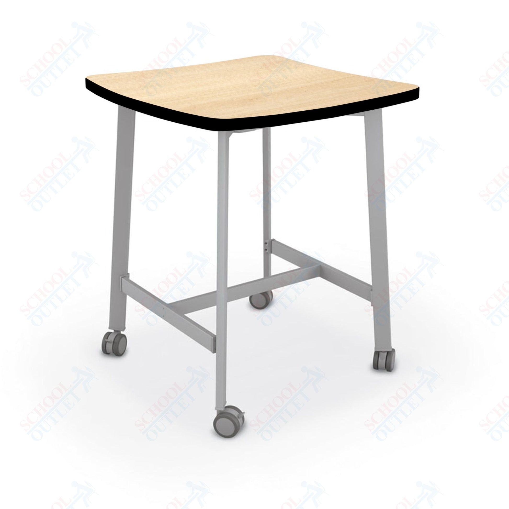 Mooreco Akt Table – Wavy Square, Laminate Top, Fixed Height Available in 29"H, 36"H, or 42"H - SchoolOutlet