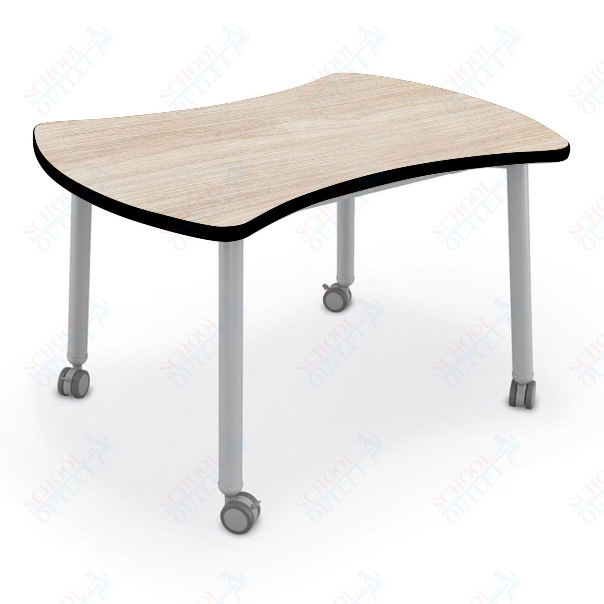 Mooreco Akt Table – Quad, Laminate Top, Fixed Height Available in 29"H, 36"H, or 42"H - SchoolOutlet