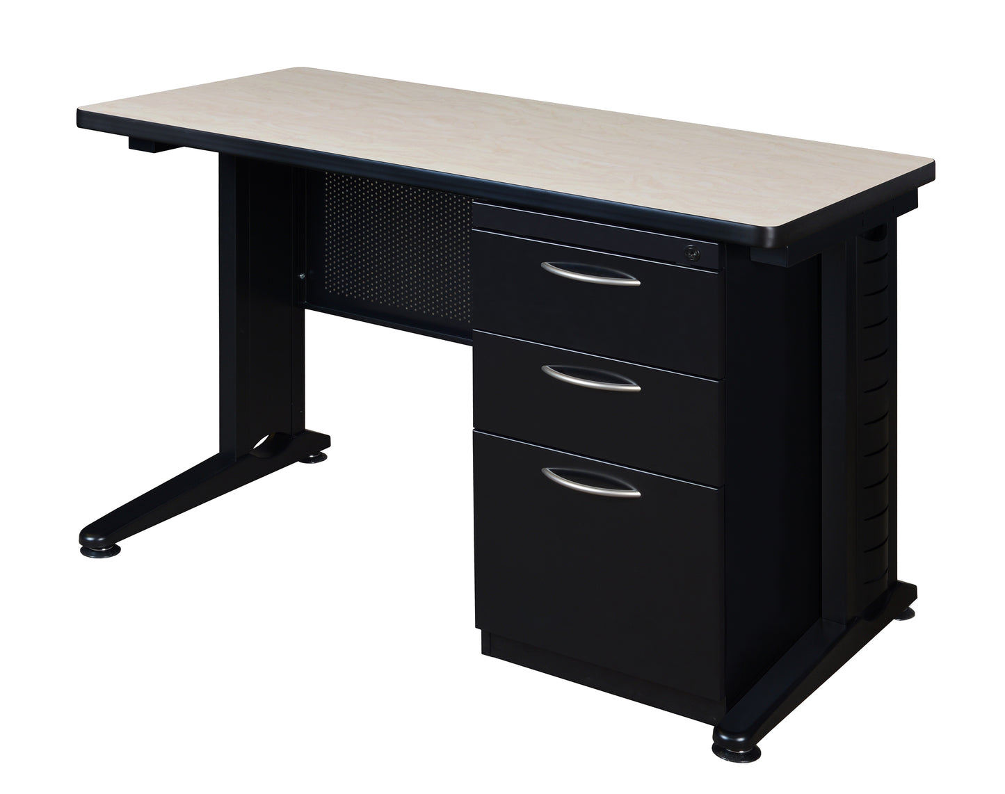 Regency Fusion 48" x 24" Teachers Desk with Single Pedestal Drawer Unit