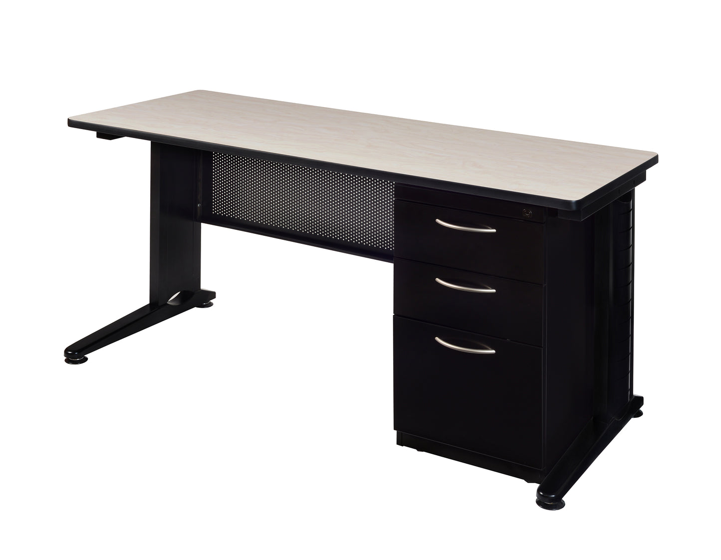 Regency Fusion 66" x 30" Teachers Desk with Single Pedestal Drawer Unit
