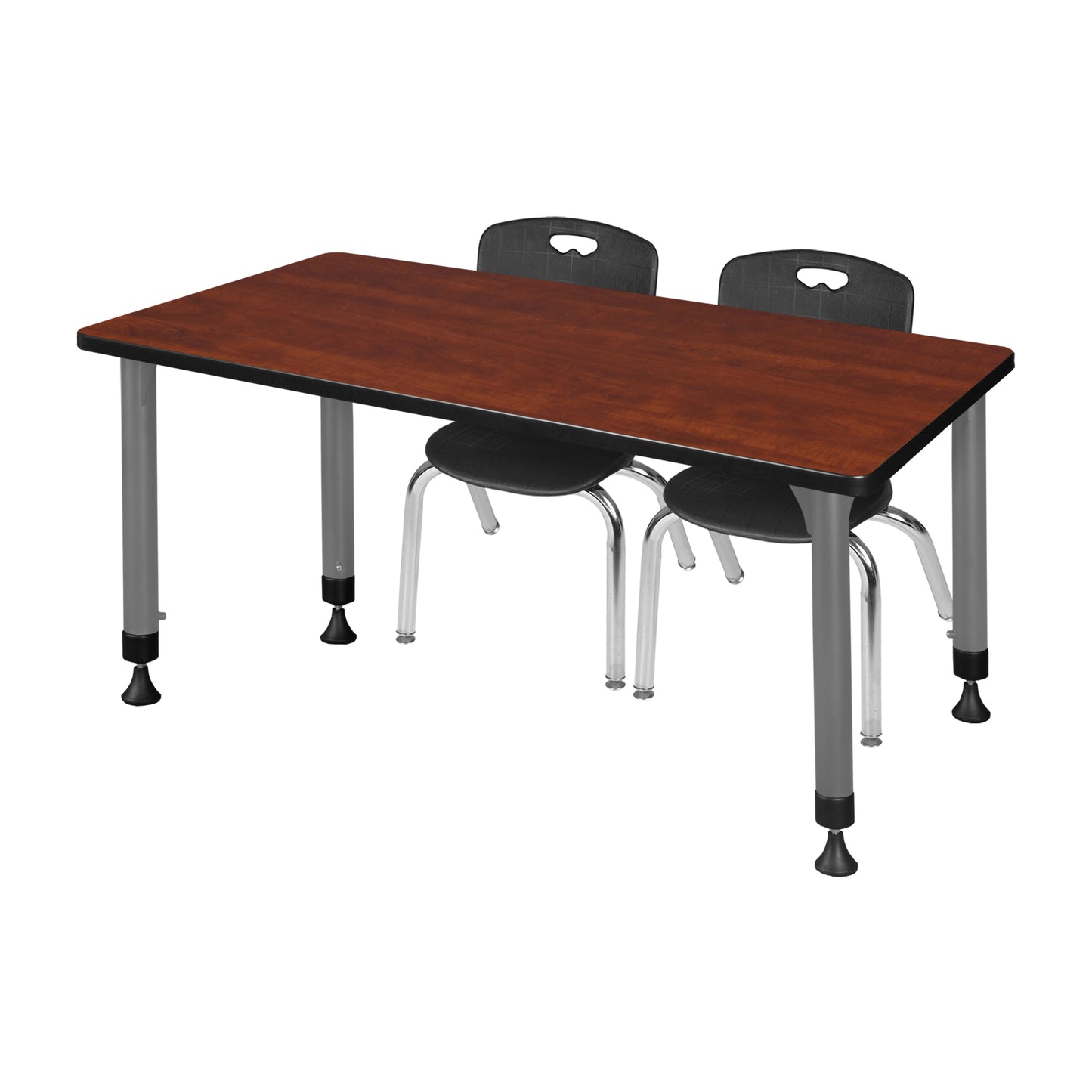 Regency Kee 66 x 30 in. Adjustable Classroom Table & 2 Andy 12 in. Stack Chairs