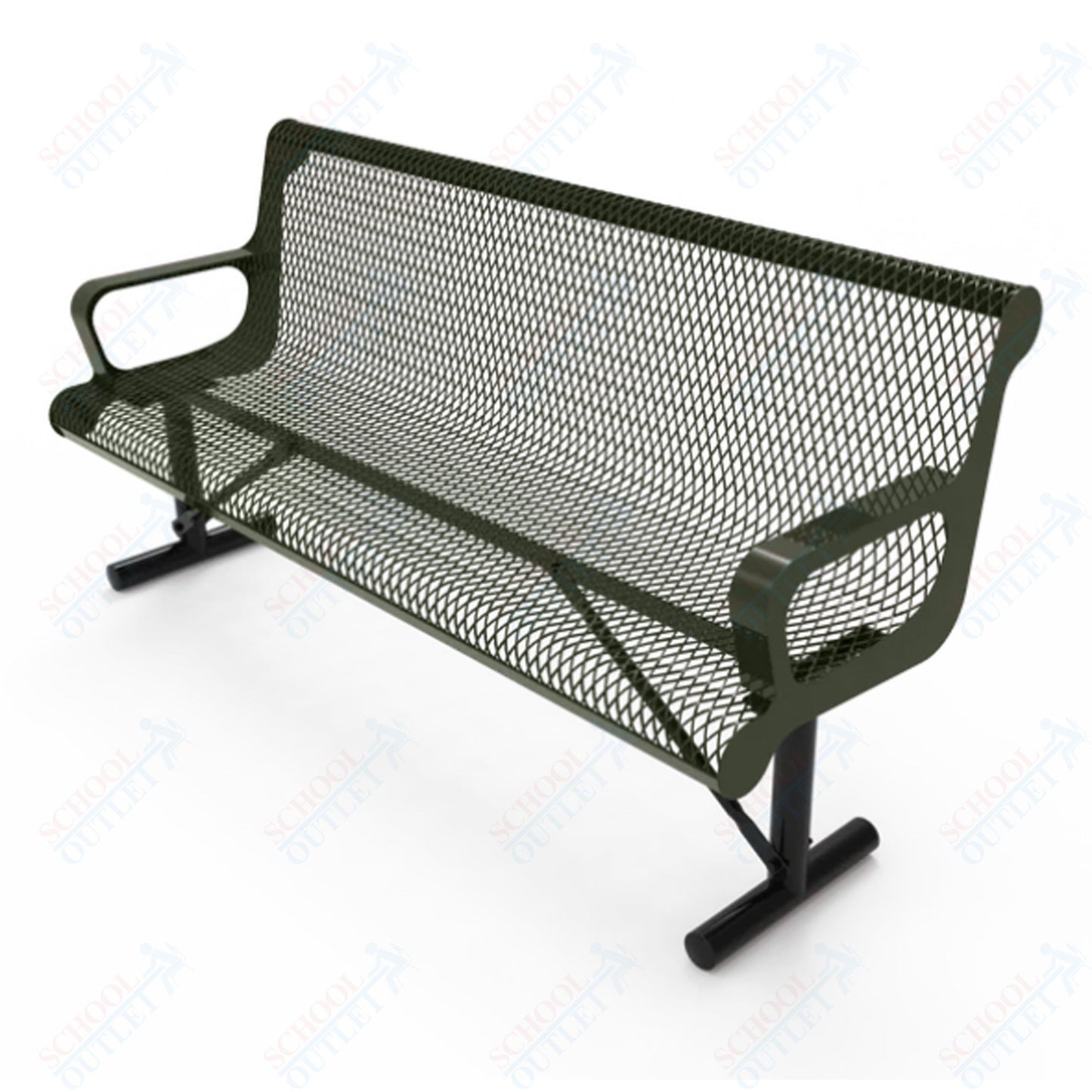 MyTcoat - Contoured Portable Outdoor Bench with Arm 6' L (MYT-BCA06-42)