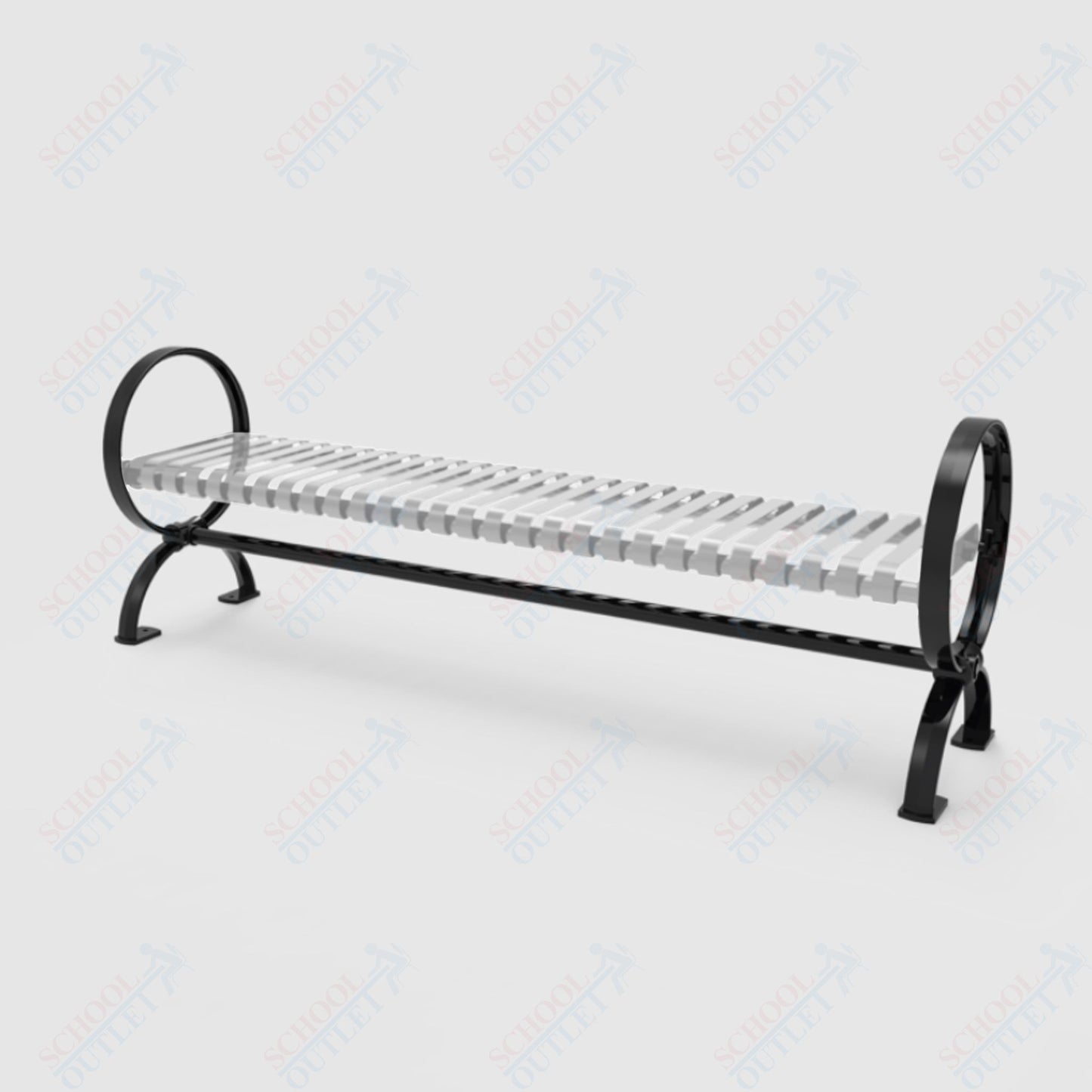 MyTcoat - Skyline Outdoor Bench with Arched Back - Portable or Surface Mount 4' L (MYT-BSL04-O-57)