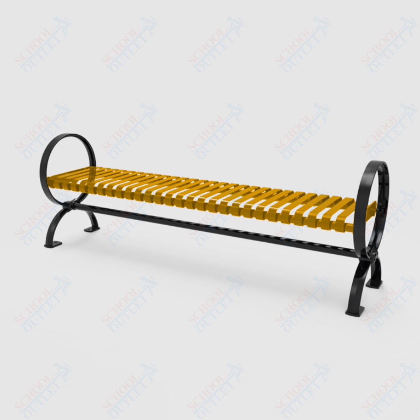 MyTcoat - Skyline Outdoor Bench with Arched Back - Portable or Surface Mount 4' L (MYT-BSL04-O-57)