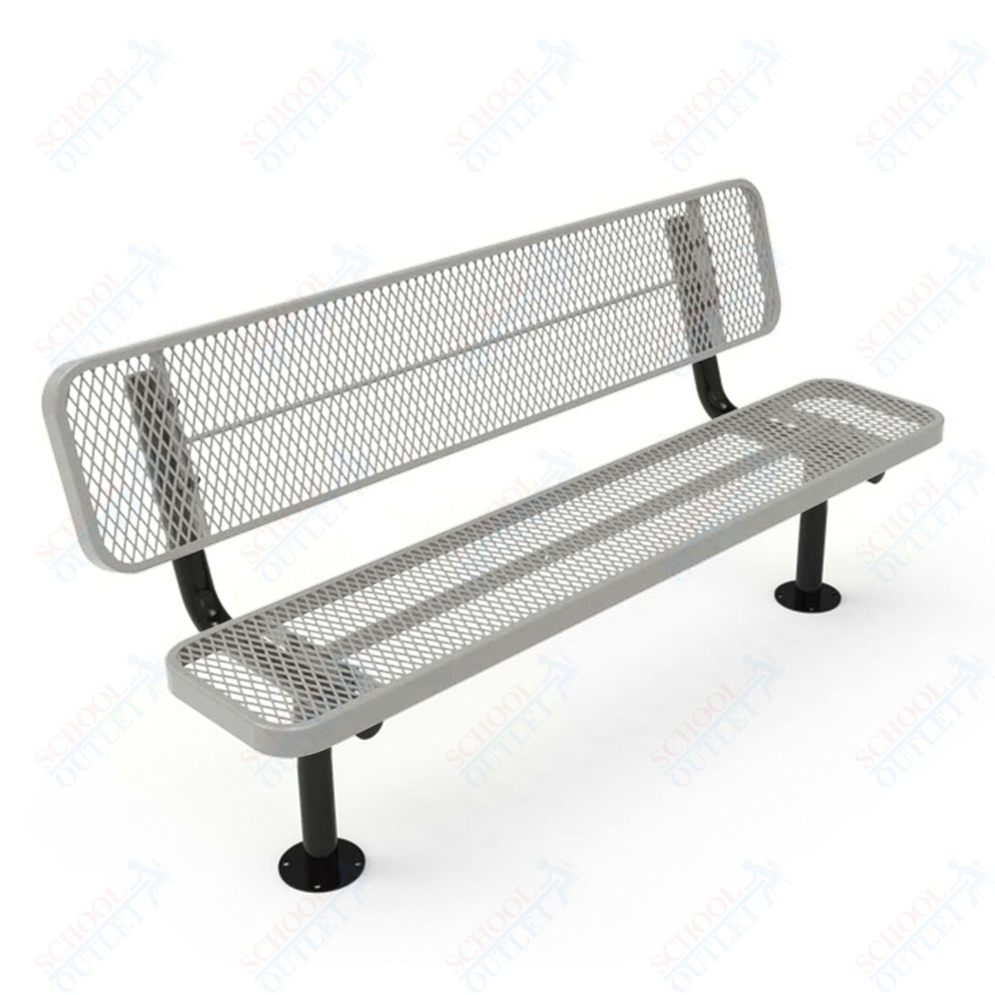MyTcoat - Player's Outdoor Bench with Back - Surface Mount 4' L (MYT-BPY04-32)
