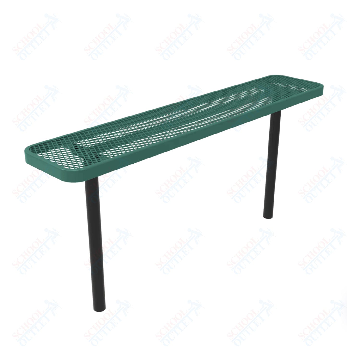 MyTcoat - Player's Outdoor Bench without Back - Inground Mount 4' L (MYT-BPY04-34)
