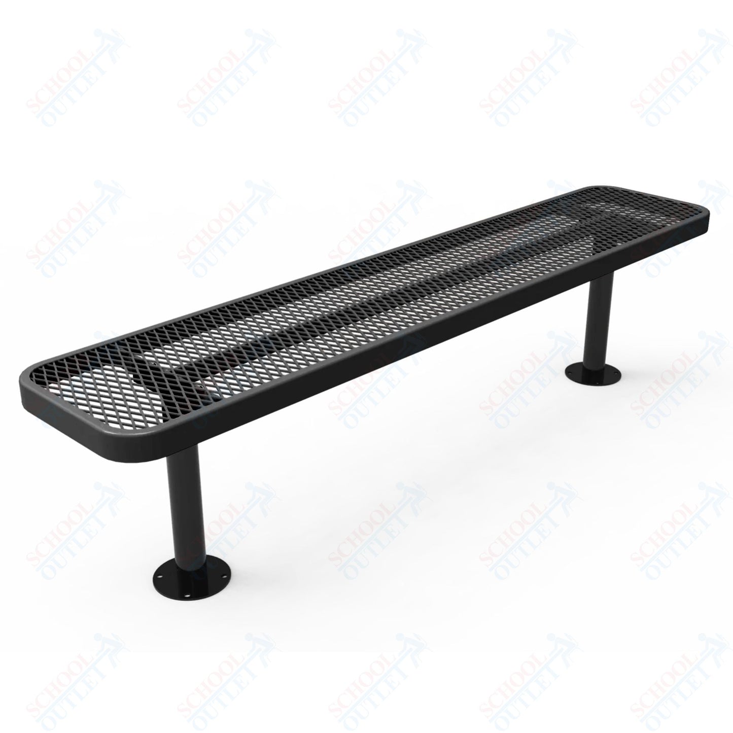 MyTcoat - Player's Outdoor Bench without Back - Inground Mount 6' L (MYT-BPY06-34)