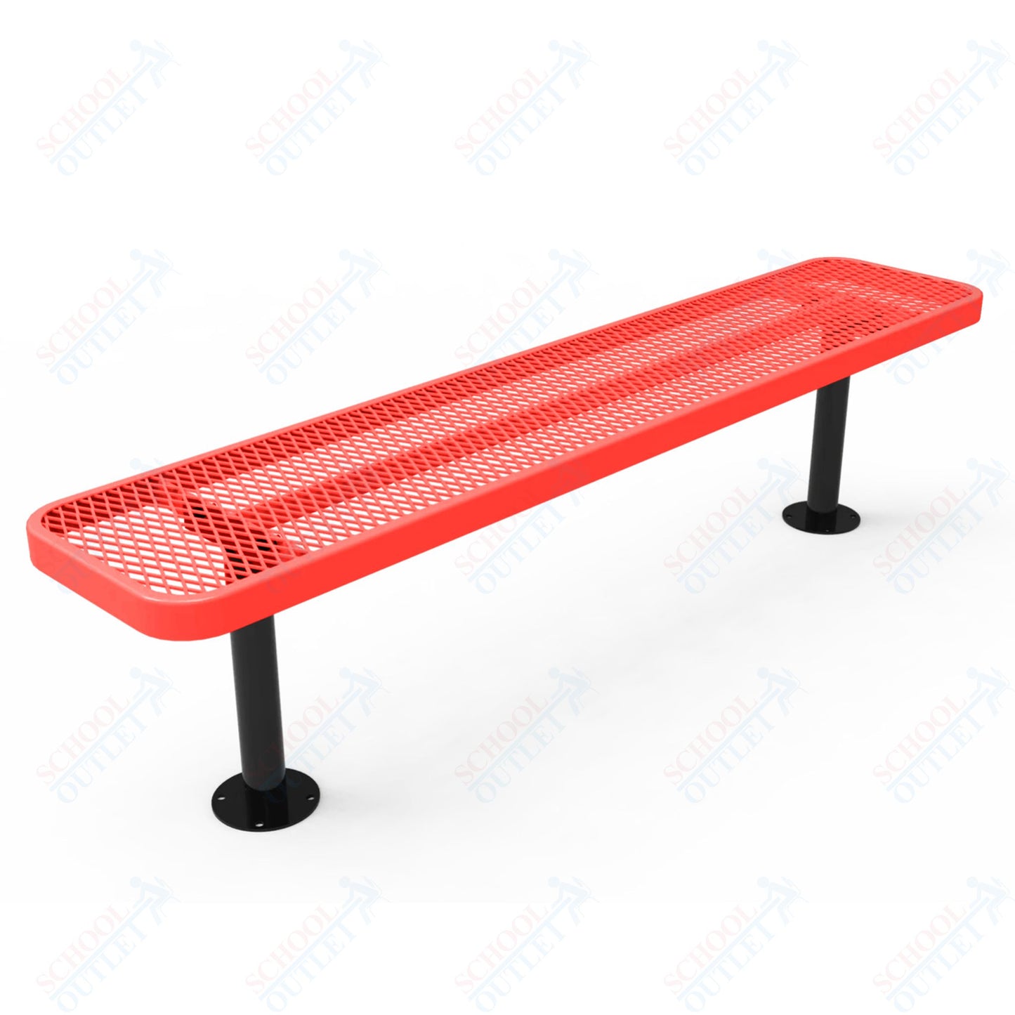 MyTcoat - Player's Outdoor Bench without Back - Surface Mount 6' L (MYT-BPY06-35)