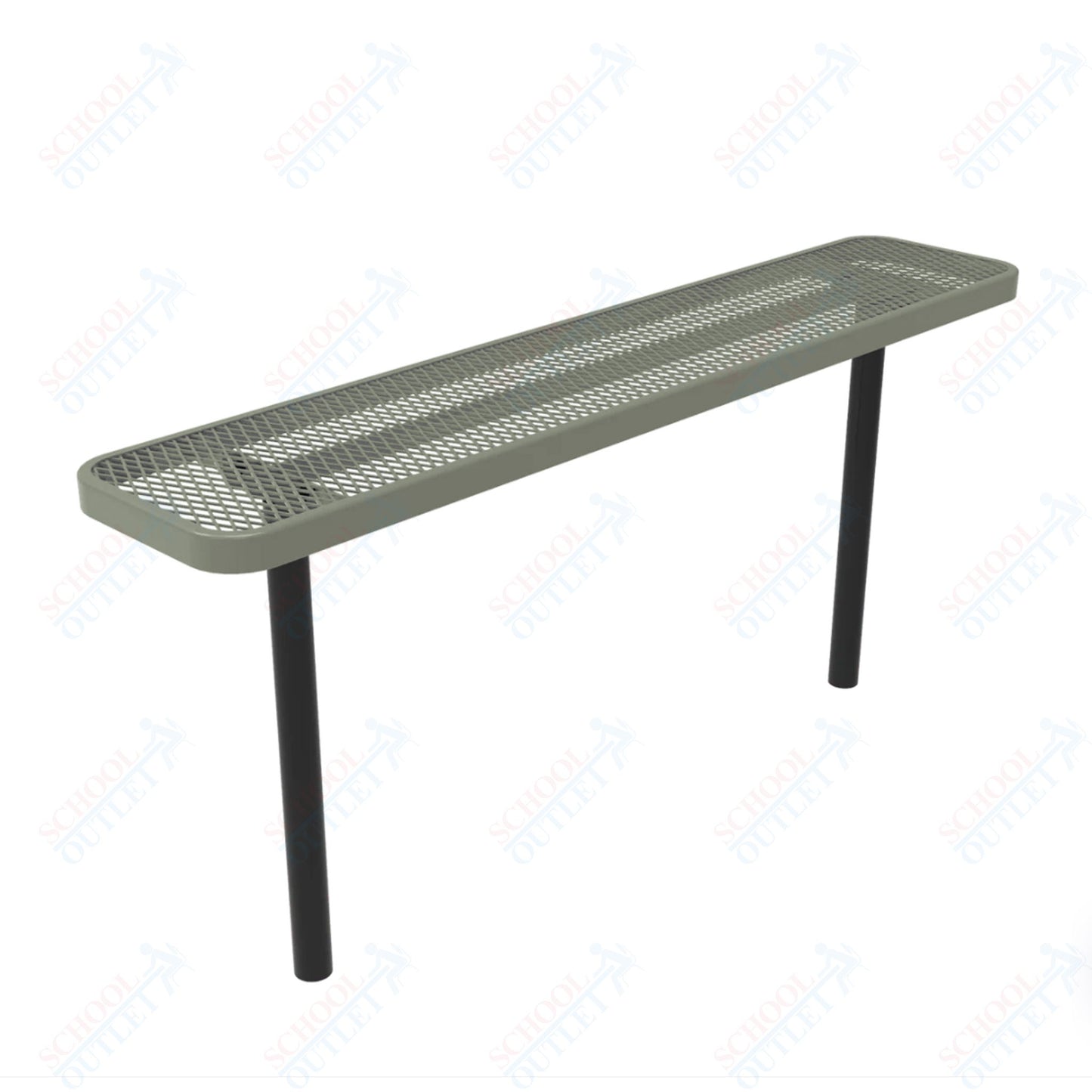 MyTcoat - Player's Outdoor Bench without Back - Inground Mount 8' L (MYT-BPY08-34)