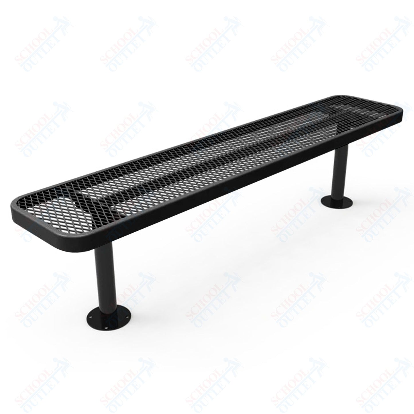 MyTcoat - Player's Outdoor Bench without Back - Surface Mount 8' L (MYT-BPY08-35)
