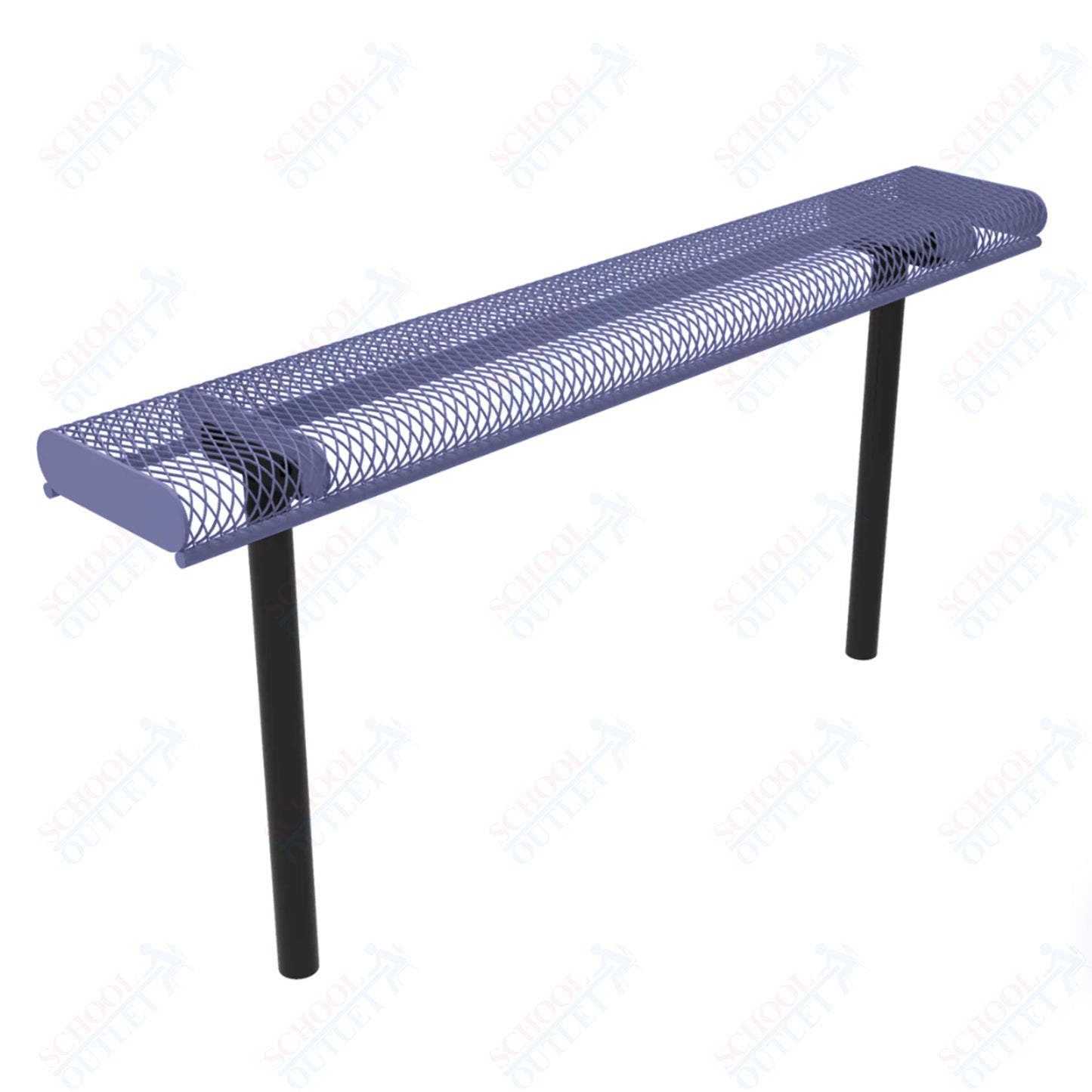 MyTcoat - Rolled Edges Outdoor Bench without Back 4' L - Inground Mount (MYT-BRE04-22)