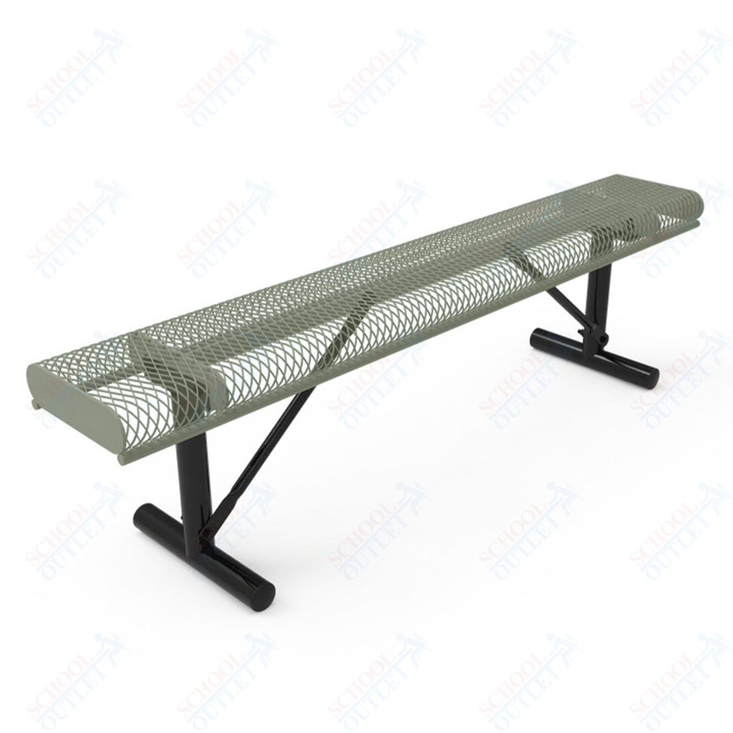 MyTcoat - Rolled Edges Outdoor Portable Bench without Back 6' L (MYT-BRE06-21)